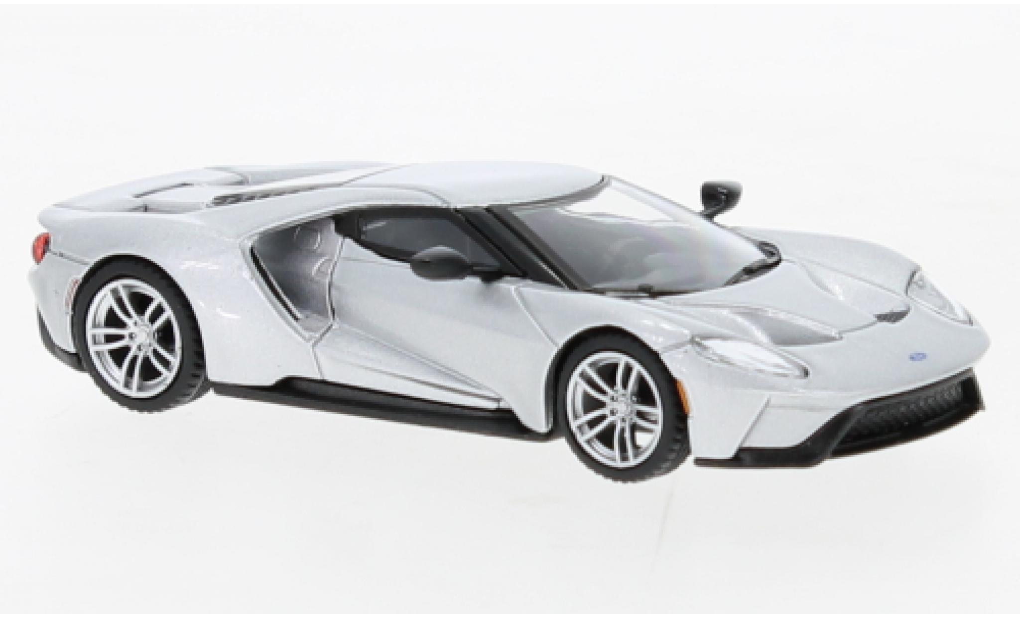 Ford GT 1/64 Mini GT grey diecast model cars