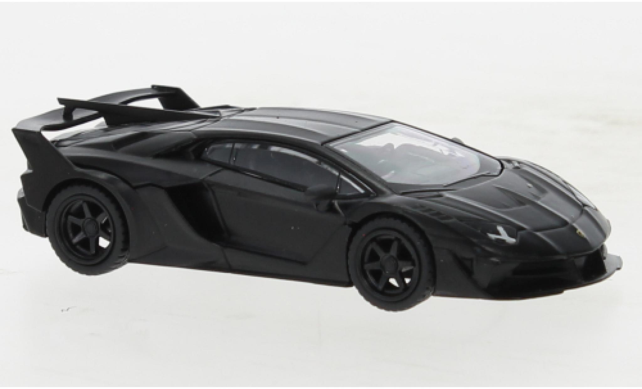 Lamborghini Aventador 1/64 Mini GT GT EVO LB-Silhouette Works matte noir diecast model cars
