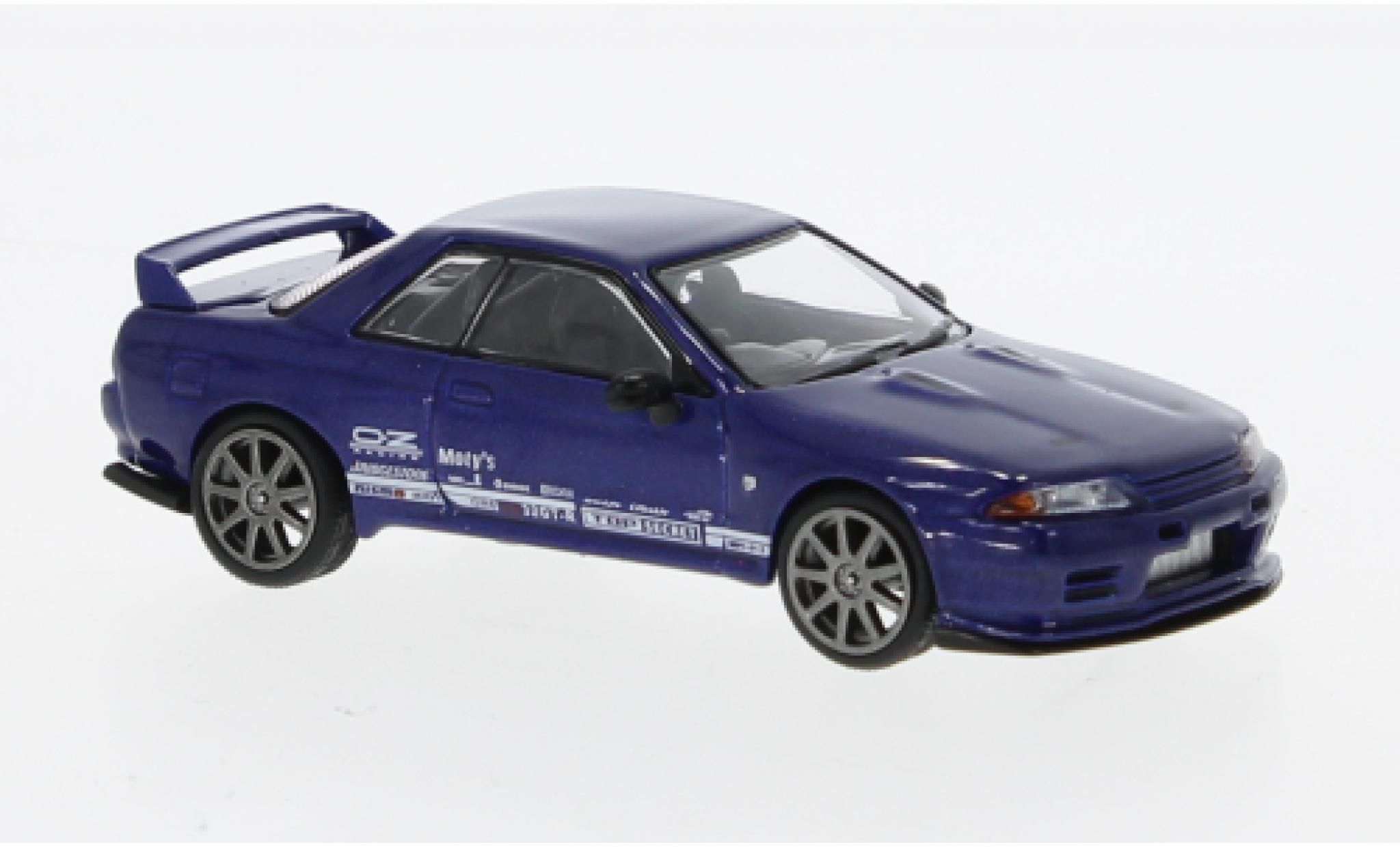 Nissan Skyline 1/64 Mini GT GT-R Top Secret metallise blue RHD diecast model cars