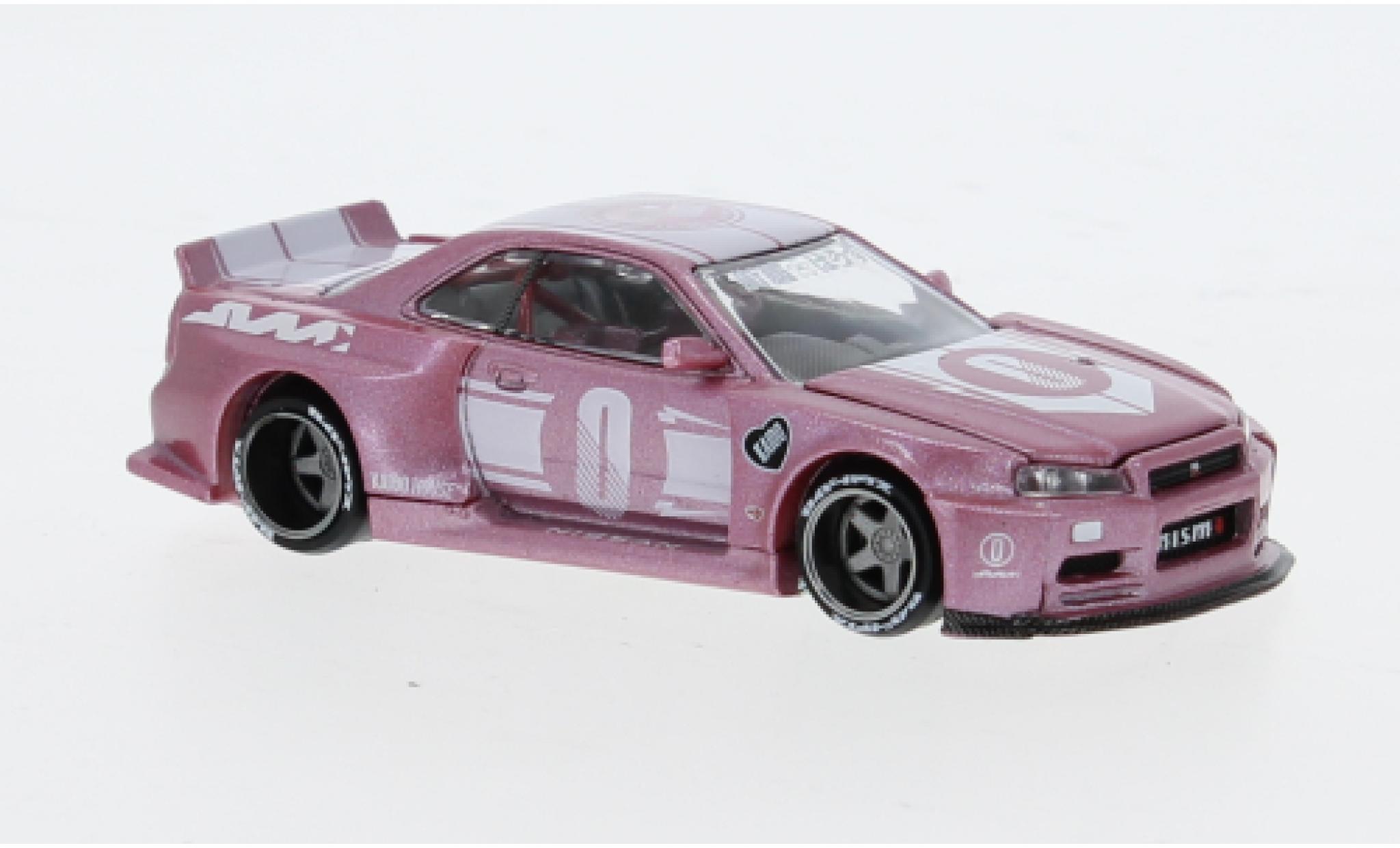 Nissan Skyline 1/64 Mini GT GT-R (R34) pink 1:64 diecast model cars