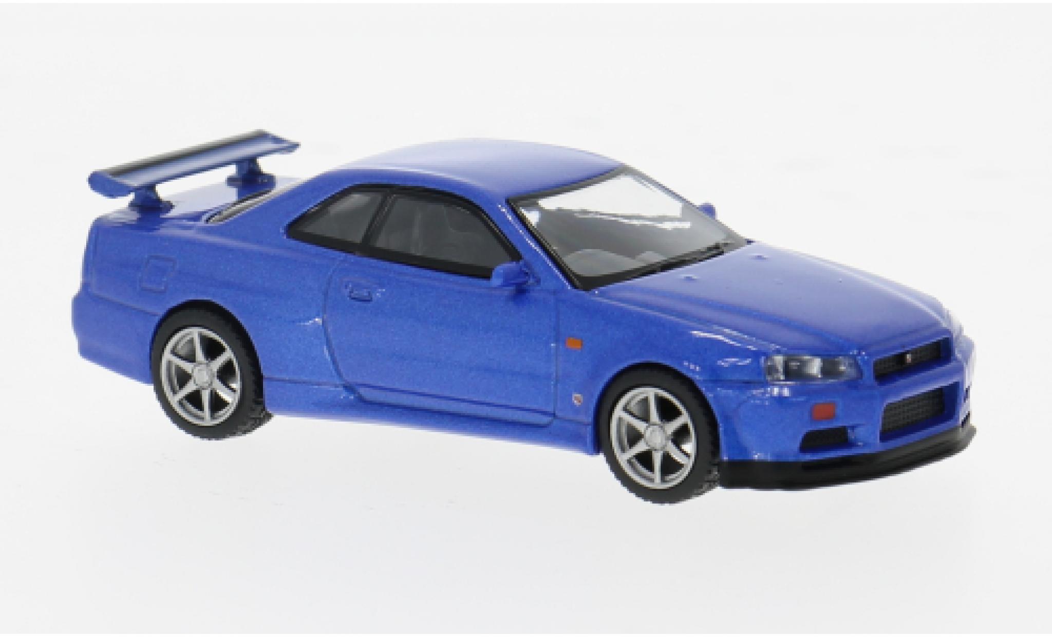 Nissan Skyline 1/64 Mini GT GT-R (R34) V-Spec blue 1:64 diecast model cars