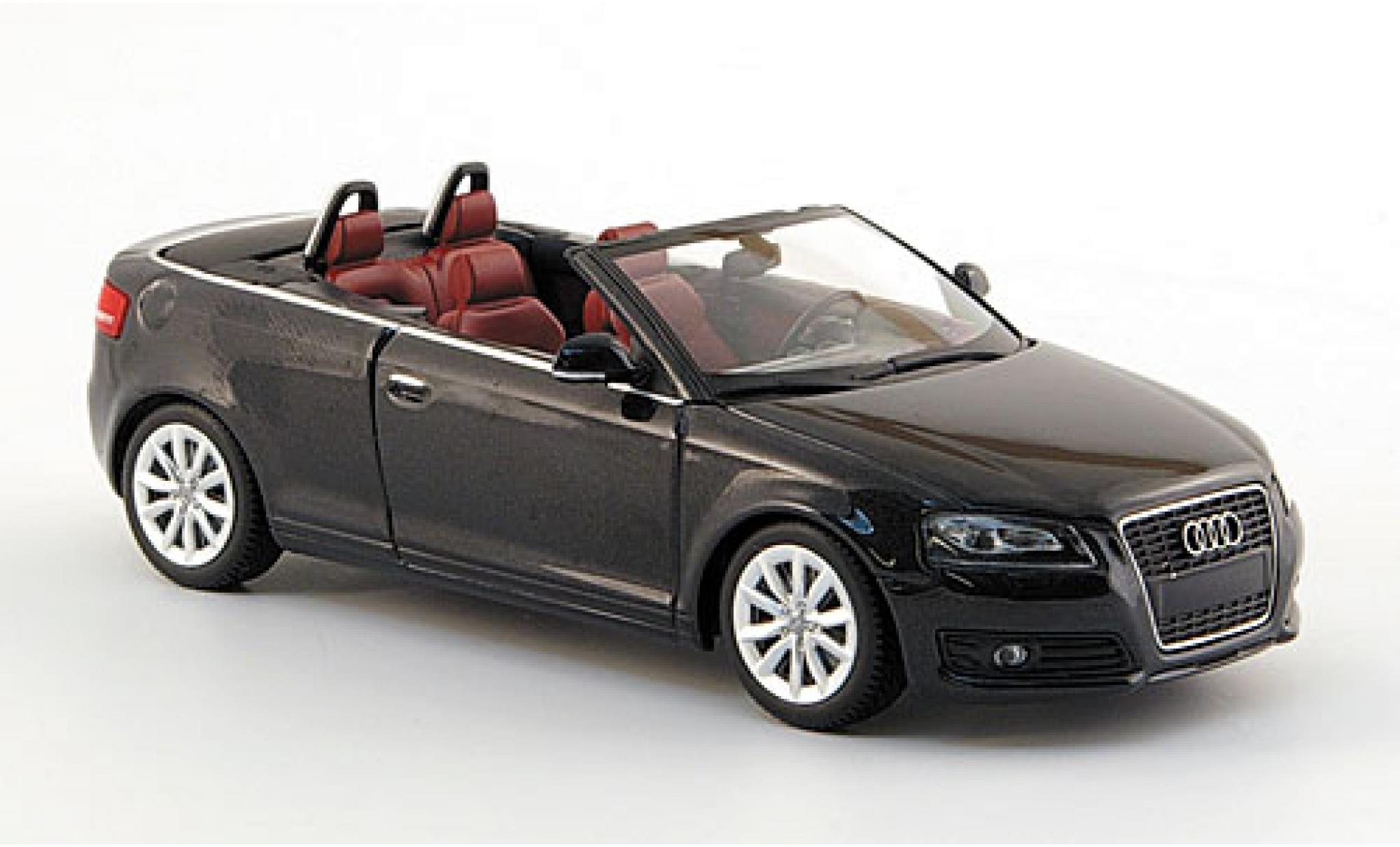 Audi A3 1/43 Minichamps Convertible metallic grey 2007 sans Vitrine diecast model cars