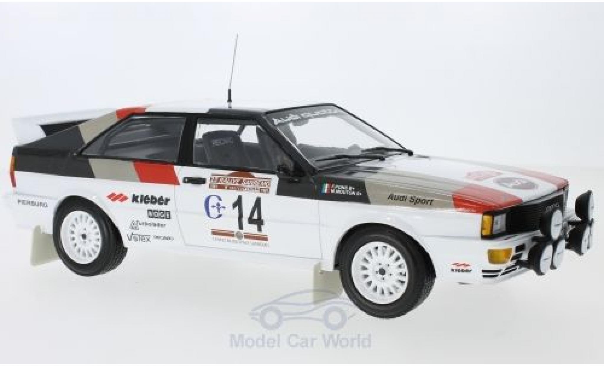Audi Quattro 1/18 Minichamps quattro No.14 Sport Rally WM Rally San Remo 1981 M.Mouton/F.Pons diecast model cars