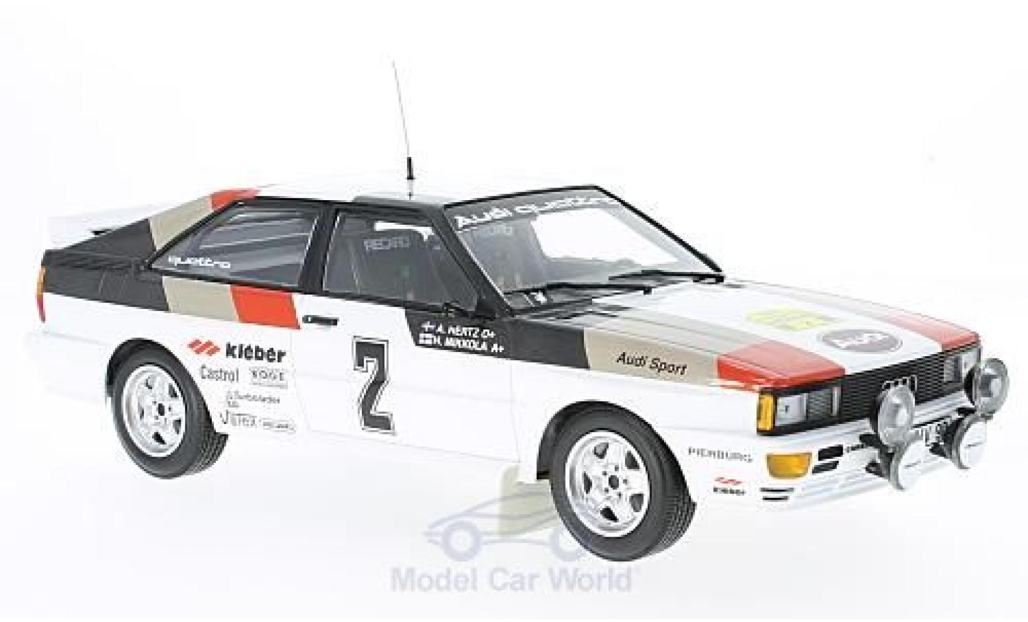 Audi Quattro 1/18 Minichamps quattro No.2 Sport Rally WM Rally Schweden 1981 H.Mikkola/A.Hertz diecast model cars