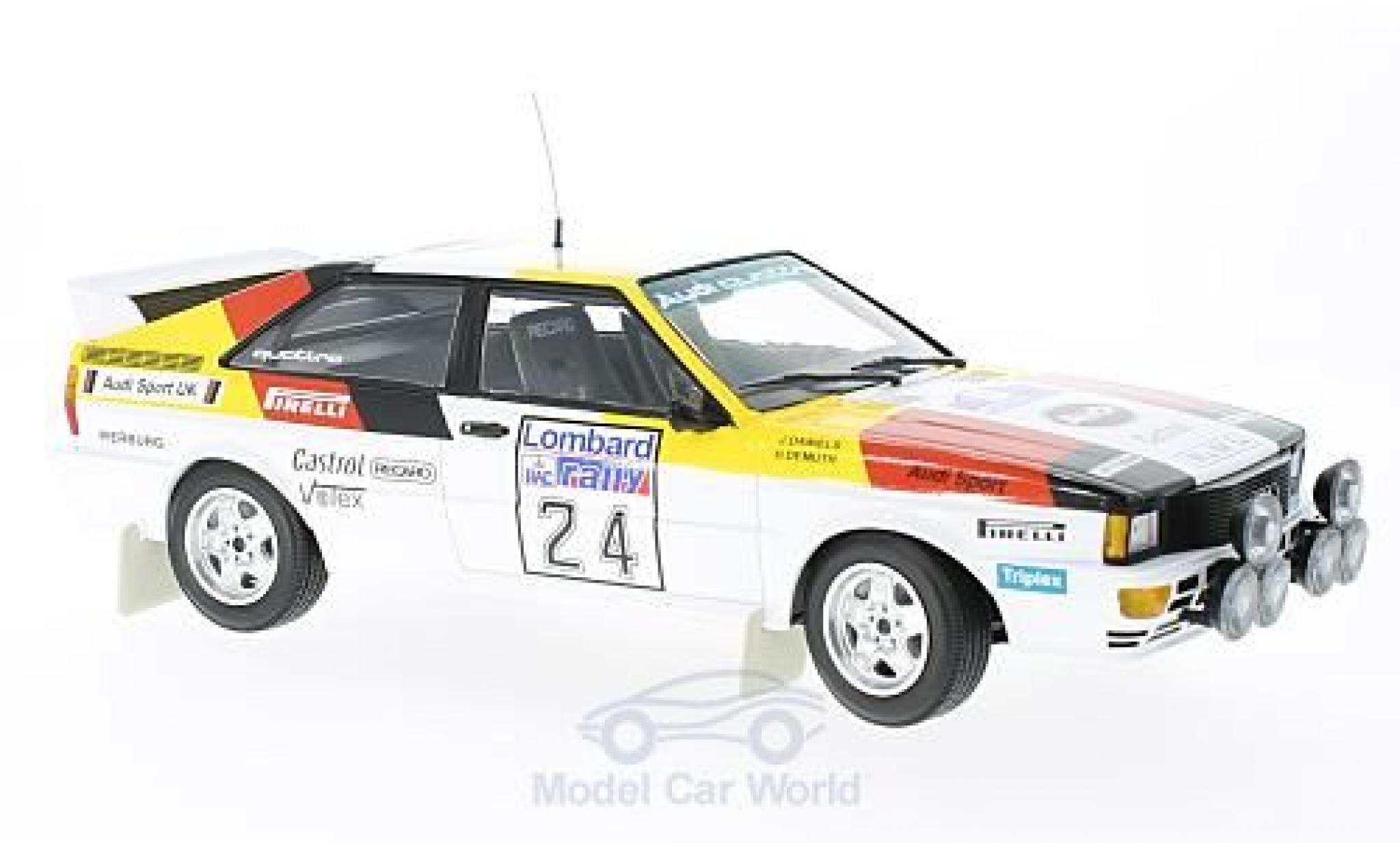 Audi Quattro 1/18 Minichamps quattro No.24 Sport Rally WM RAC Rally 1982 H.Demuth/J.Daniels diecast model cars