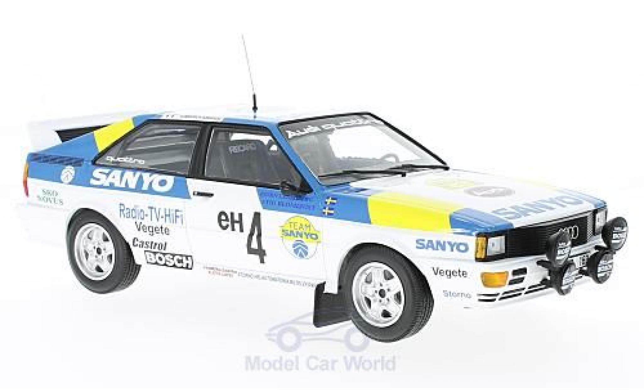 Audi Quattro 1/18 Minichamps quattro No.4 Sport Schweden Rally Schweden 1982 S.Blomqvist/B.Cederberg diecast model cars
