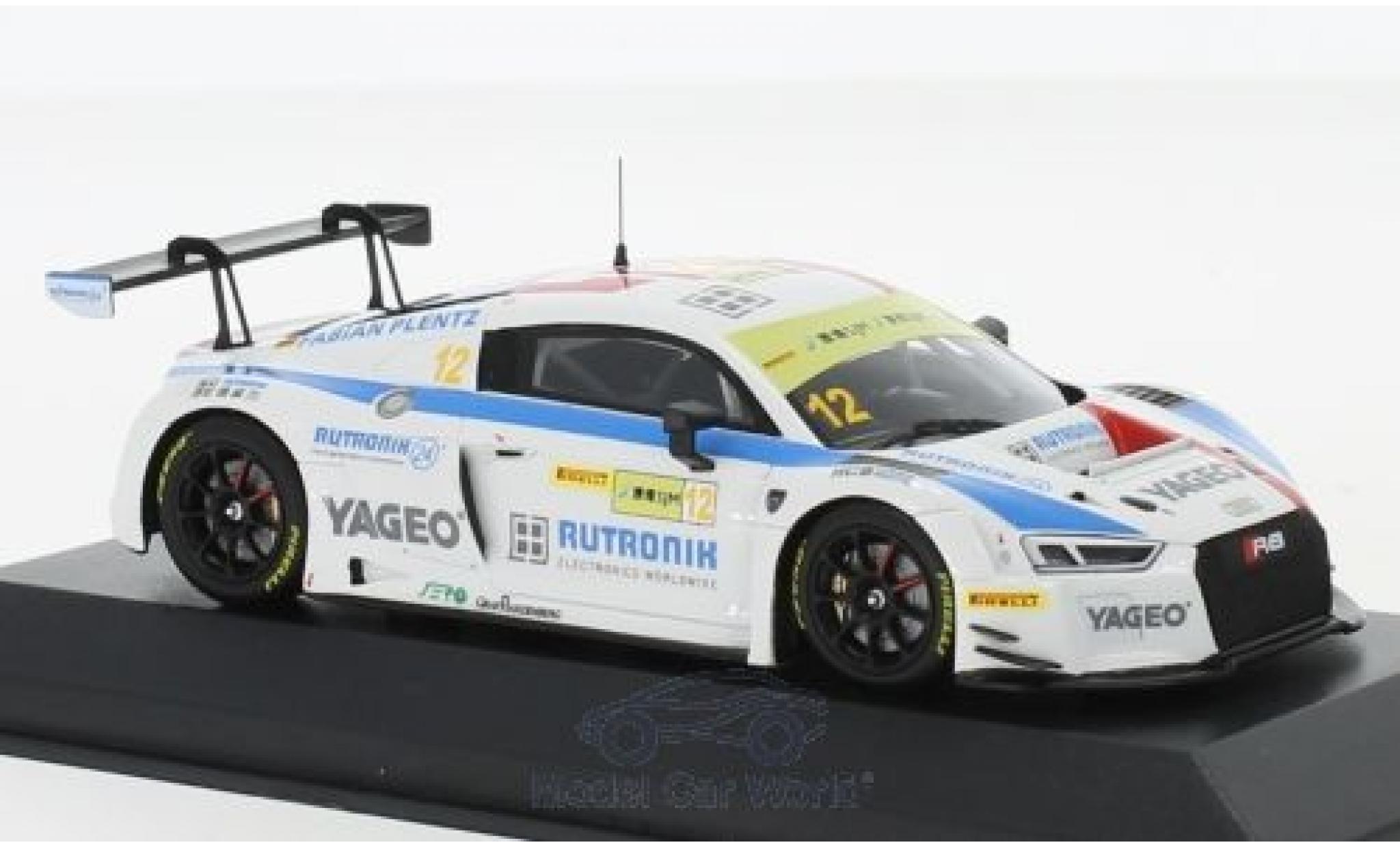 Audi R8 1/43 Minichamps LMS No.12 HCB-Rutronik-Racing Fia GT World Cup GT Cup Macau 2017 F.Plentz diecast model cars