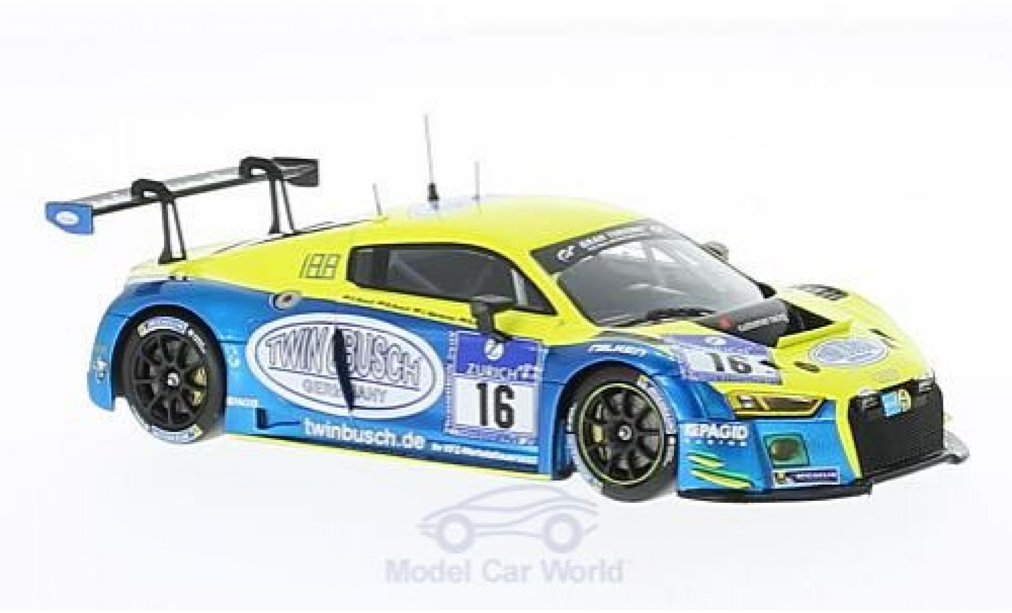 Audi R8 1/43 Minichamps LMS No.16 Twin Busch Motorsport 24h N&uuml;rburgring 2016 R.Rast/D.Busch/M.Busch/C.Mamerow diecast model cars
