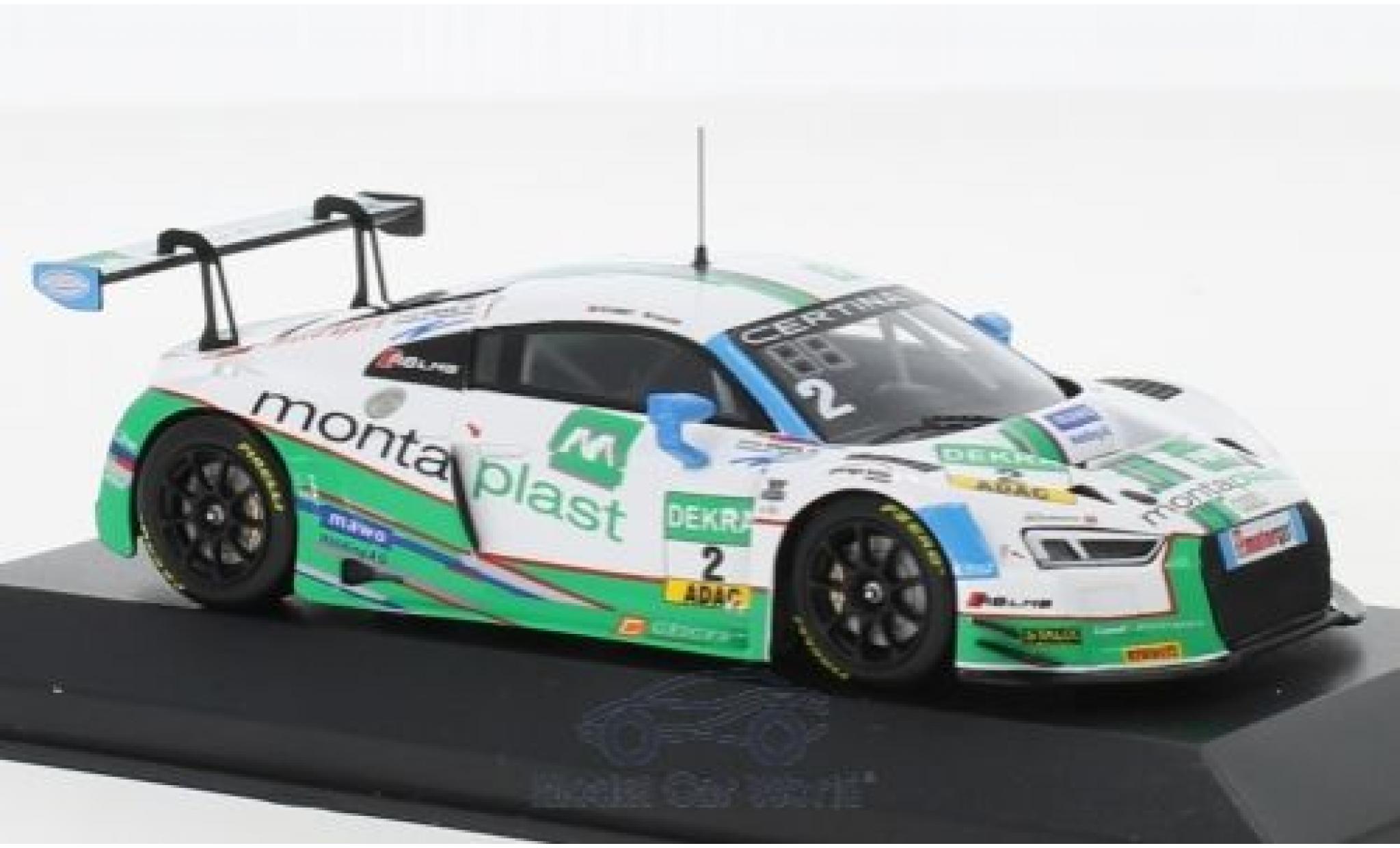 Audi R8 1/43 Minichamps LMS No.2 Montaplast by Land-Motorsport ADAC GT Masters 2017 J.Schmidt/C.Hasse diecast model cars