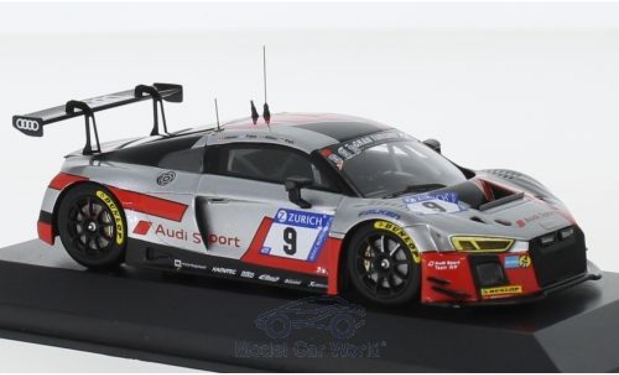 Audi R8 1/43 Minichamps LMS No.9 Sport Team WRT 24h N&uuml;rburgring 2017 N.M&uuml;ller/M.F&auml;ssler/R.Frijns/R.Rast diecast model cars