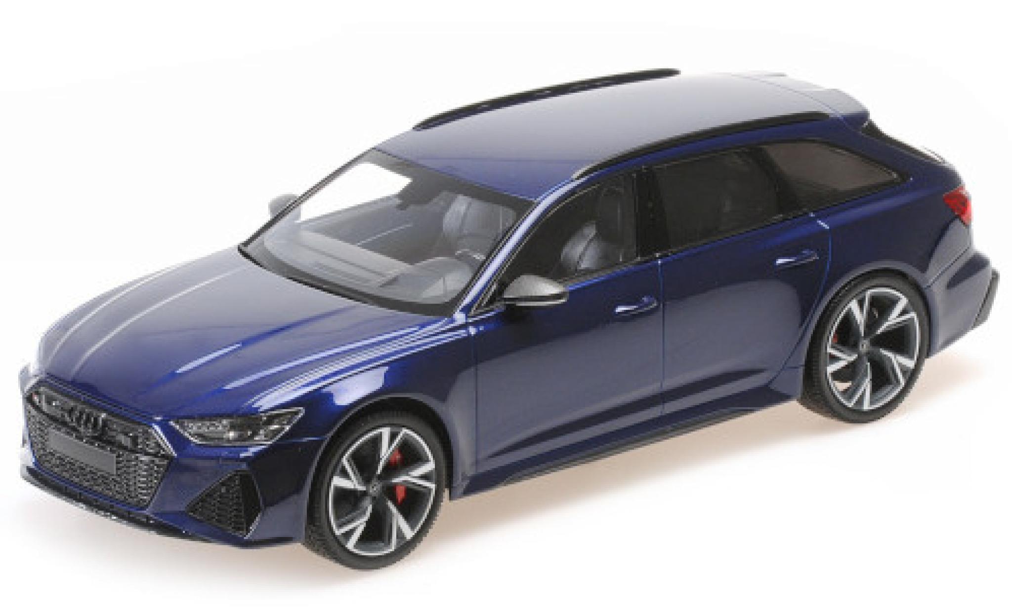 Audi RS6 1/43 Minichamps Avant (C8) metallic blue 2019 diecast model cars