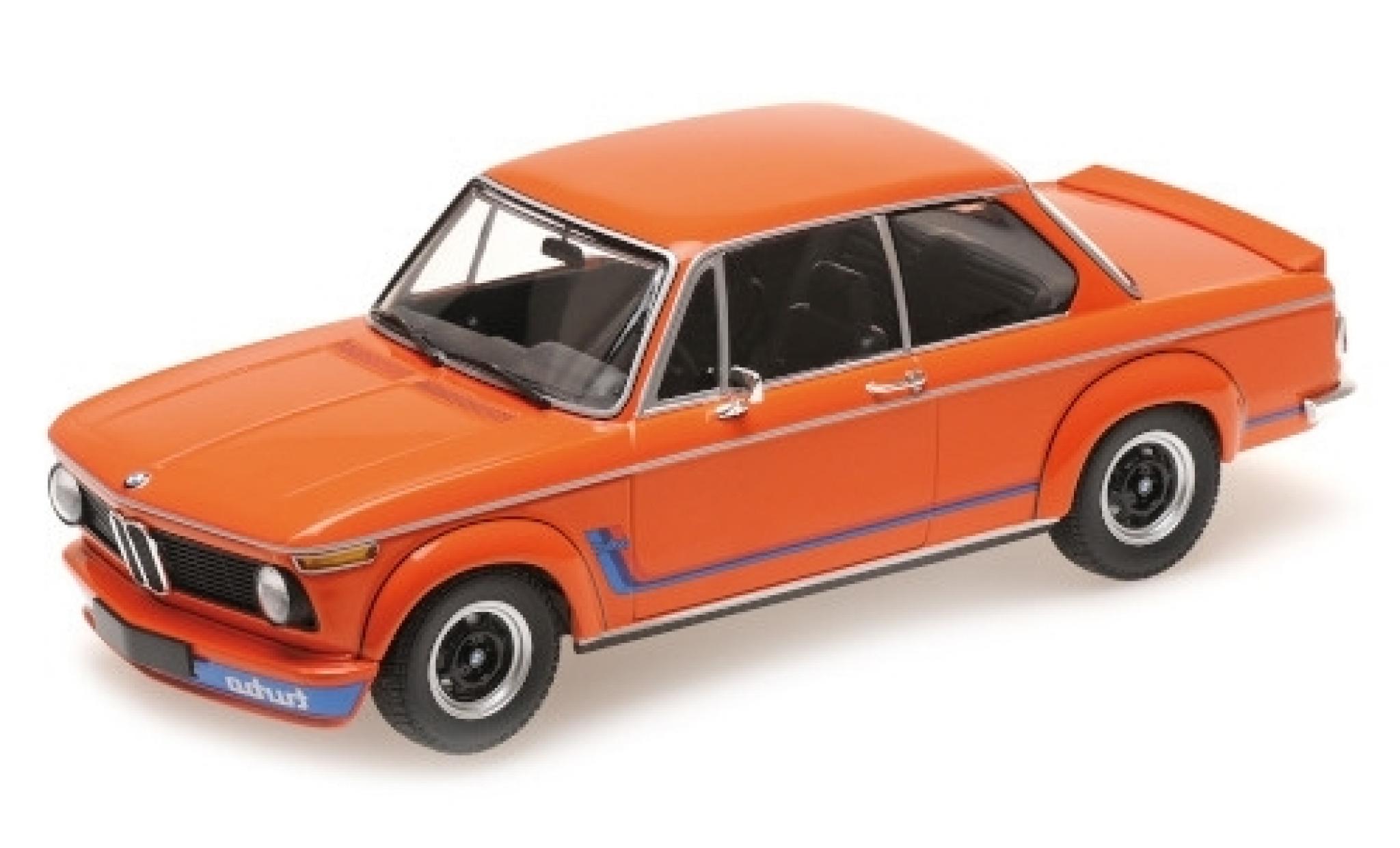 Bmw 2002 1/18 Minichamps Turbo orange/Dekor 1973 diecast model cars