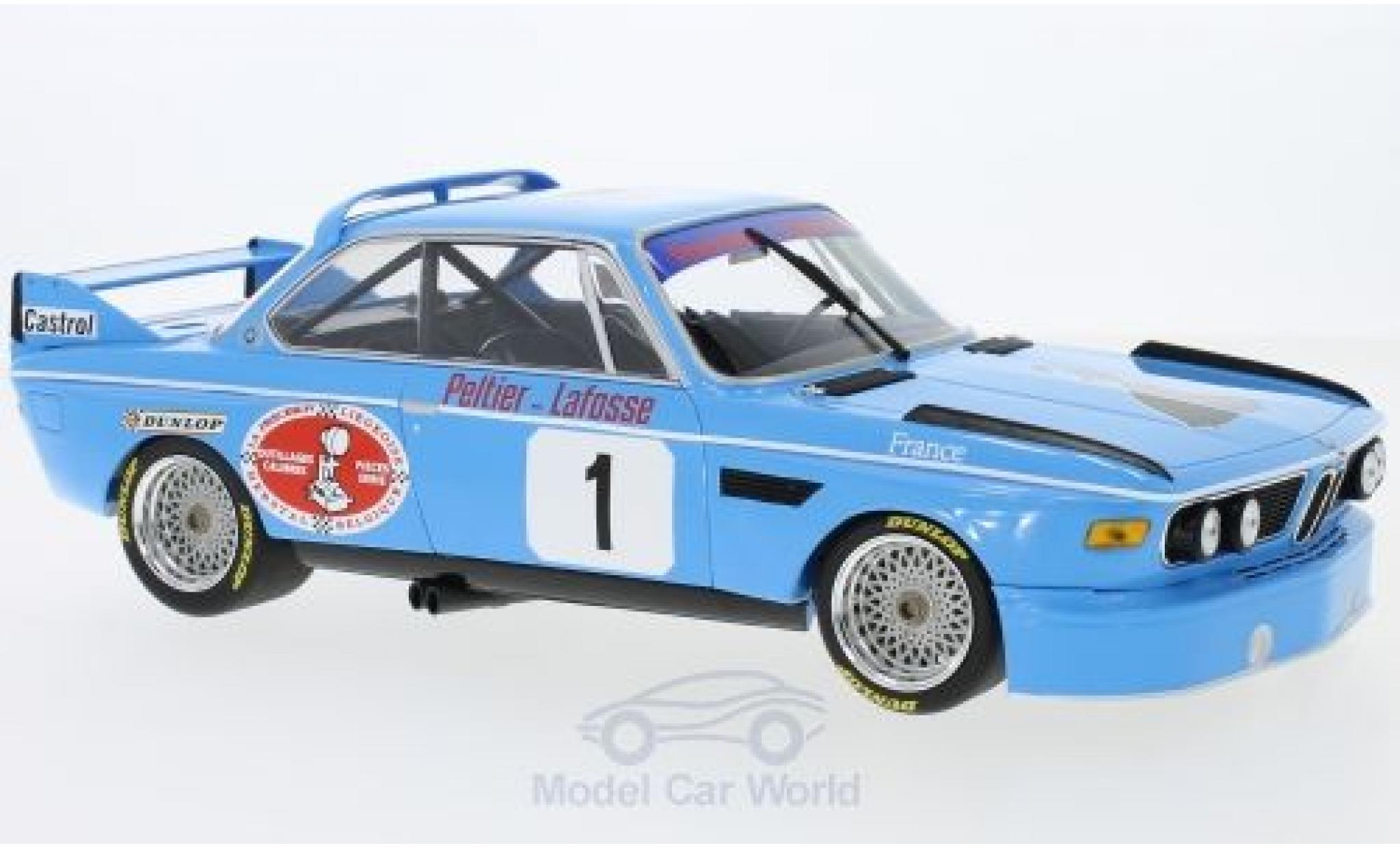 Bmw 3.0 S 1/18 Minichamps CSL No.1 Pricision Liegeose 4h Monza 1974 A.Peltier/J-L.Lafosse diecast model cars