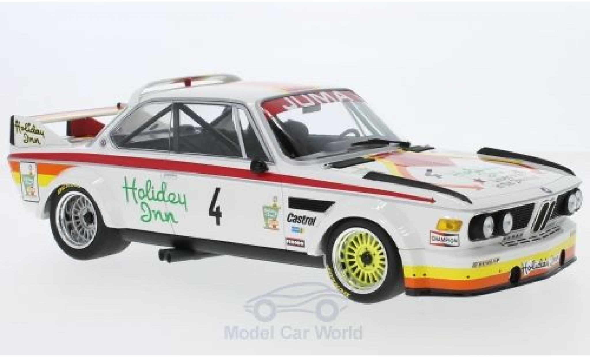 Bmw 3.0 S 1/18 Minichamps CSL No.4 Juma Tuning Holiday Inn GP N&uuml;rburgring 1976 A.Corbisier/E.Joosen/R.Berndtson diecast model cars