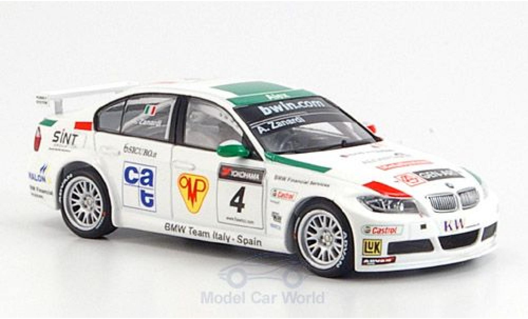 Bmw 320 WTCC 1/43 Minichamps Si No.4 WTCC 2006 A.Zanardi diecast model cars