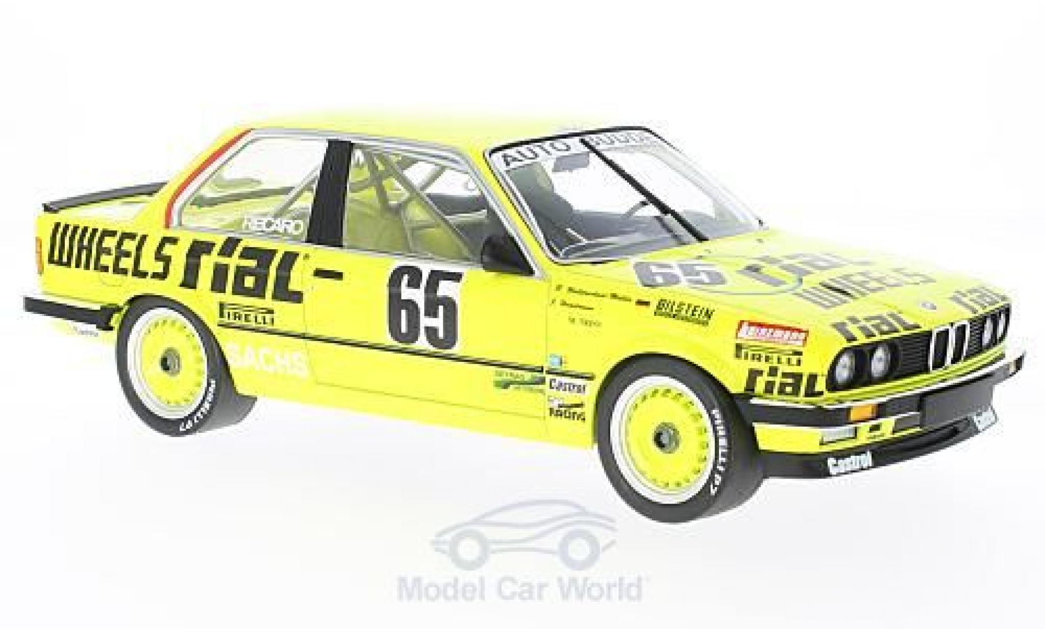 Bmw 325 1/18 Minichamps i No.65 Auto Budde Team Rial 24h N&uuml;rburgring 1986 J.Hamelmann/R.Walterscheid-M&uuml;ller/M.Trint diecast model cars