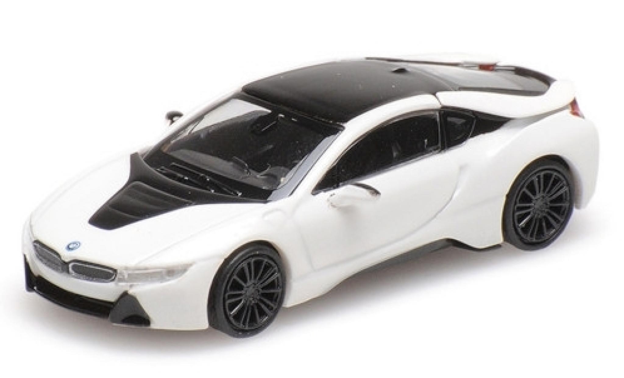 Bmw i8 1/87 Minichamps Coupe metallic white 2015 diecast model cars