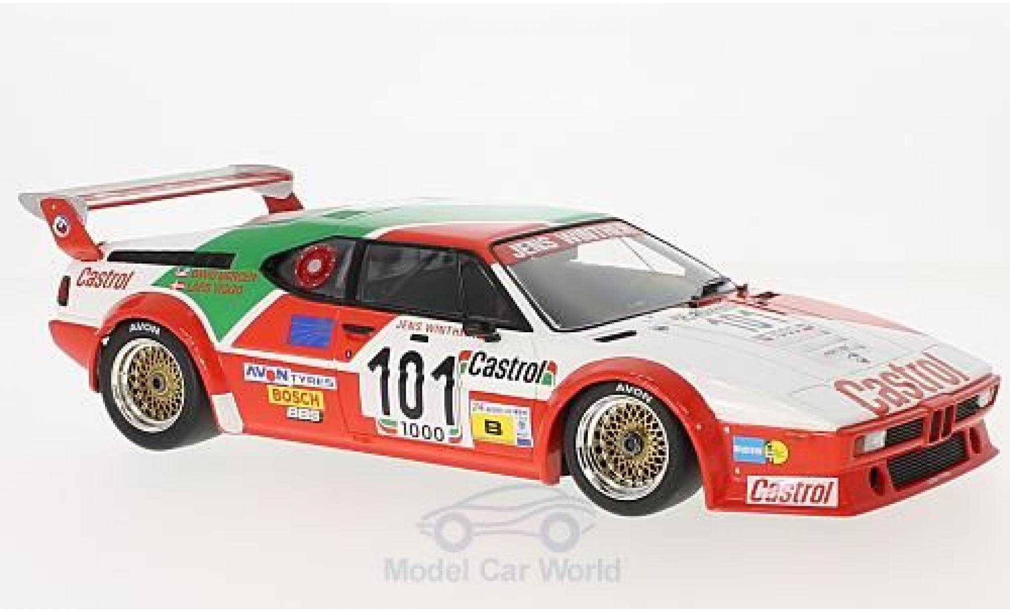 Bmw M1 1/18 Minichamps No.101 Jens Winther Team Castrol 24h Le Mans 1984 J.Winther/D.Mercer/L-V.Jensen diecast model cars