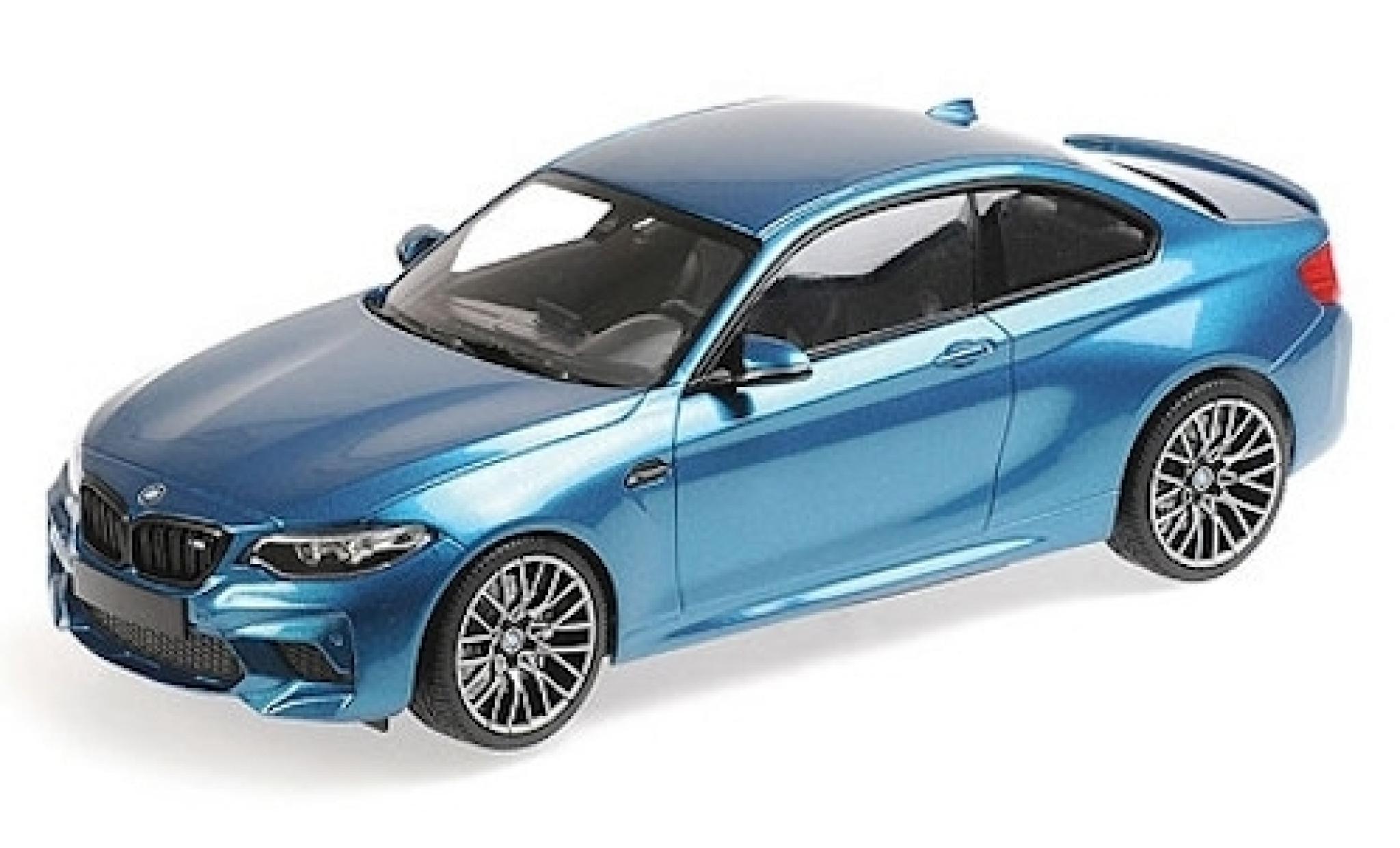 Bmw M2 1/18 Minichamps Competition metallic blue 2019 diecast model cars