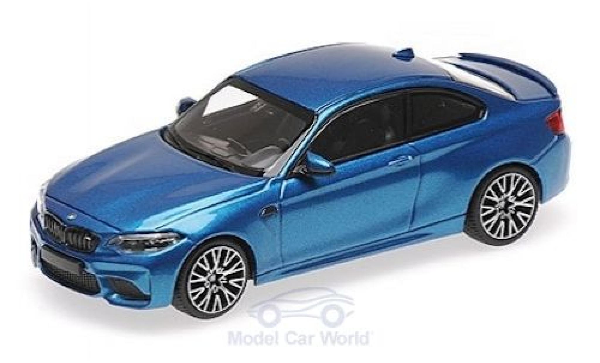 Bmw M2 1/43 Minichamps Competition metallic blue 2019 diecast model cars