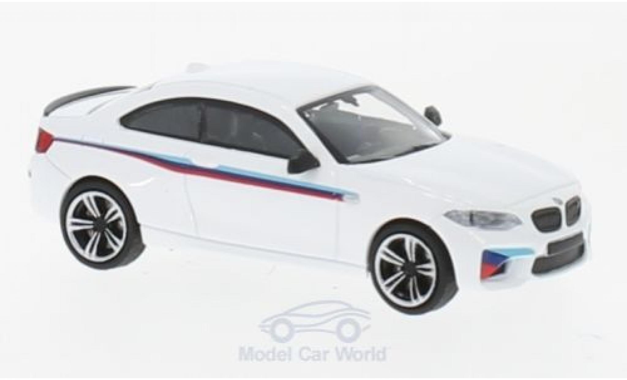 Bmw M2 1/87 Minichamps white 2016 Presentation diecast model cars