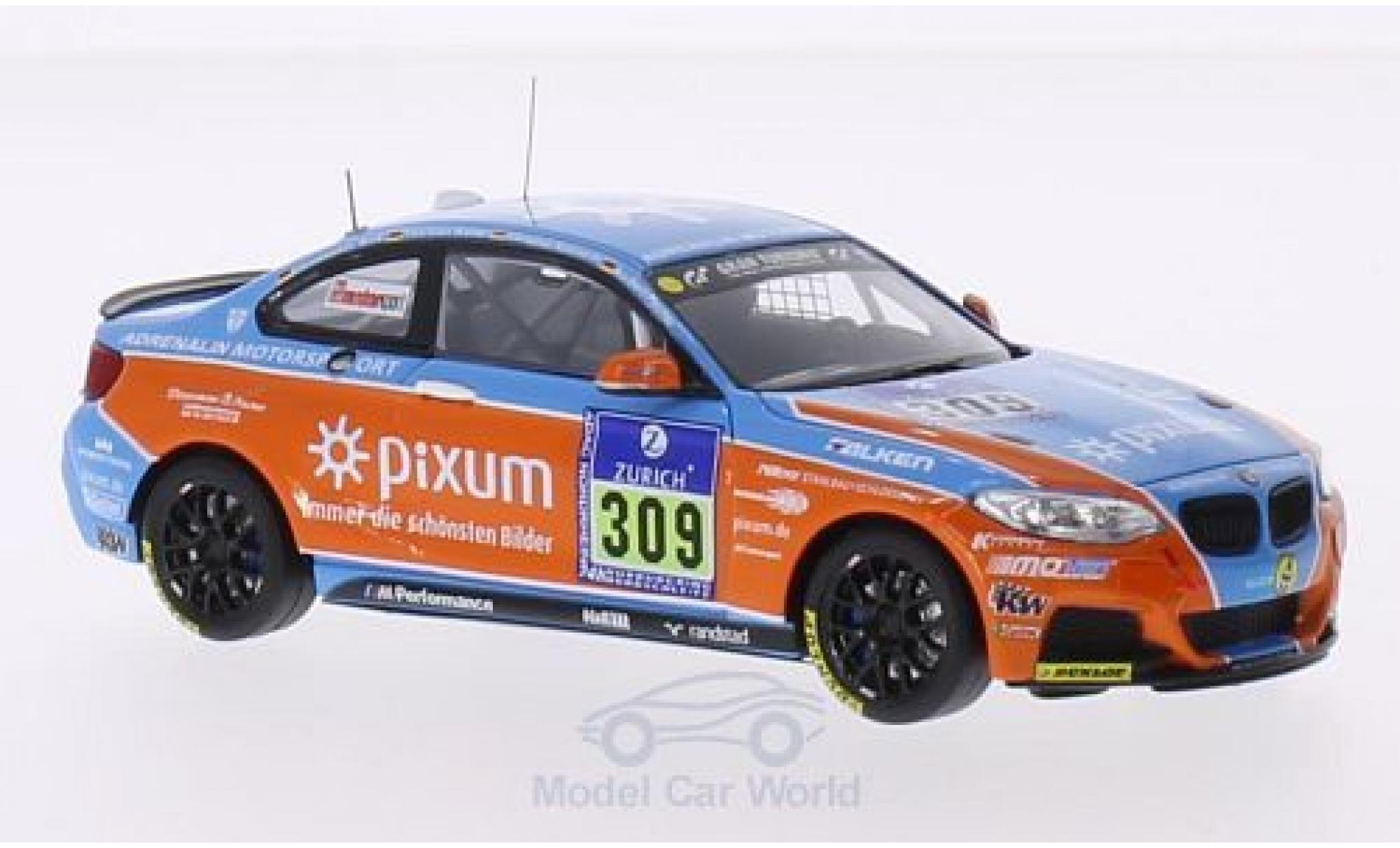 Bmw M2 1/43 Minichamps 35i Racing No.309 Adrenalin Motorsport Pixum 24h N&uuml;rburgring 2015 N.Fischer/C.Konnerth/T.Wolter/C.Rink diecast model cars