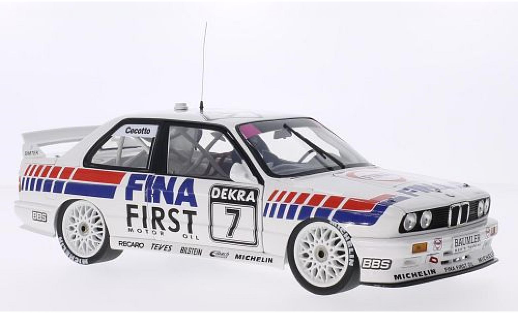 Bmw M3 1/18 Minichamps (E30) DTM No.7 Team FINA- Fina DTM Br&uuml;nn 1992 J.Cecotto diecast model cars