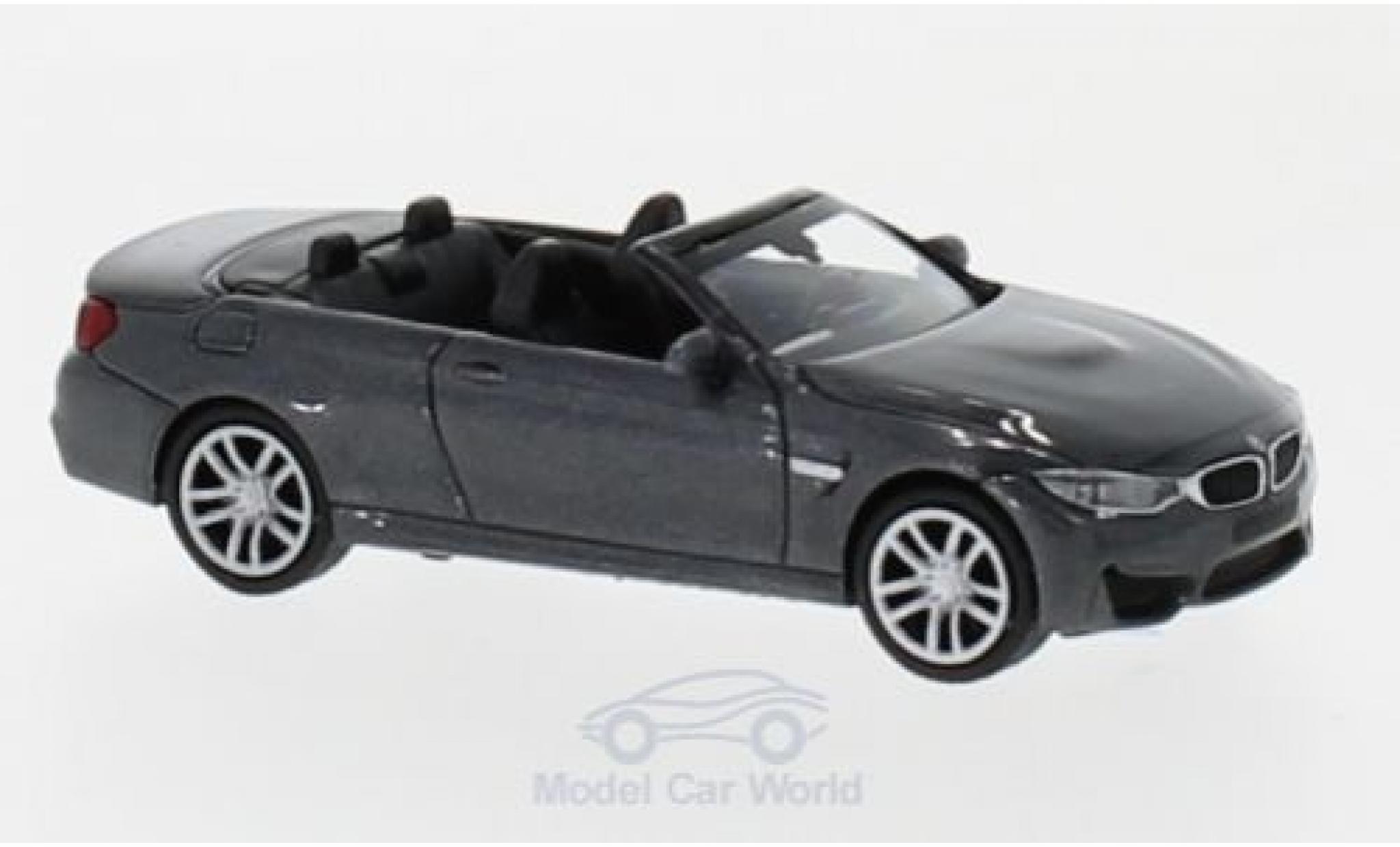 Bmw M4 1/87 Minichamps Convertible metallic grey 2015 diecast model cars