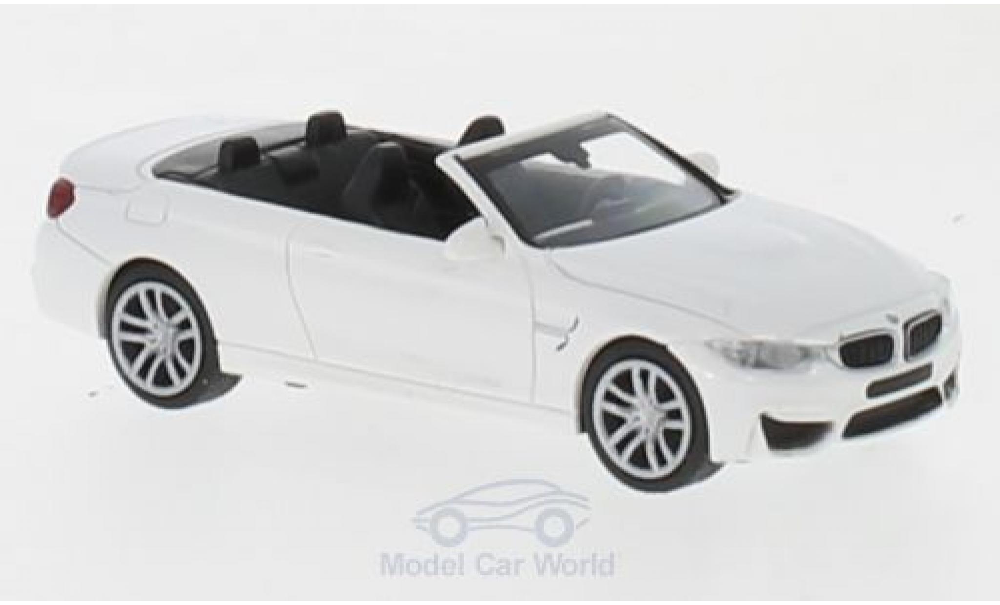 Bmw M4 1/87 Minichamps Convertible white 2015 diecast model cars