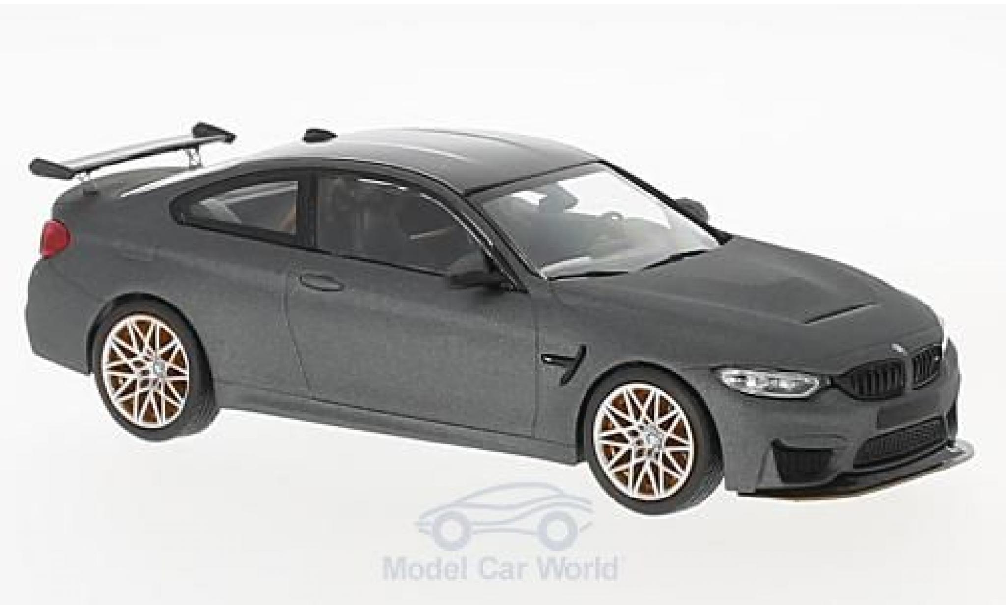 Bmw M4 1/43 Minichamps (F82) GTS matt-grey 2016 mit orangen Felgen diecast model cars