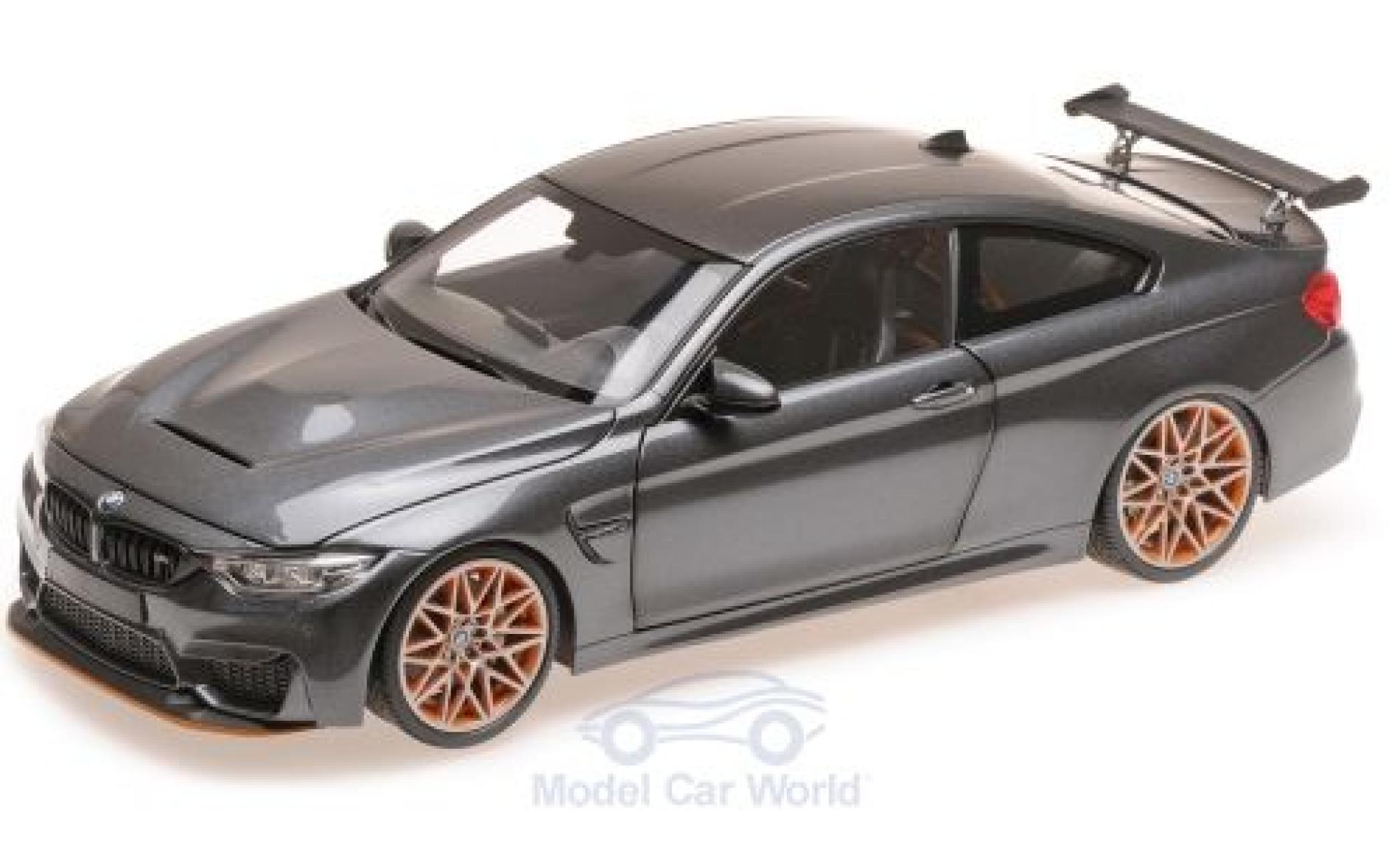 Bmw M4 1/18 Minichamps GTS metallic grey 2016 diecast model cars