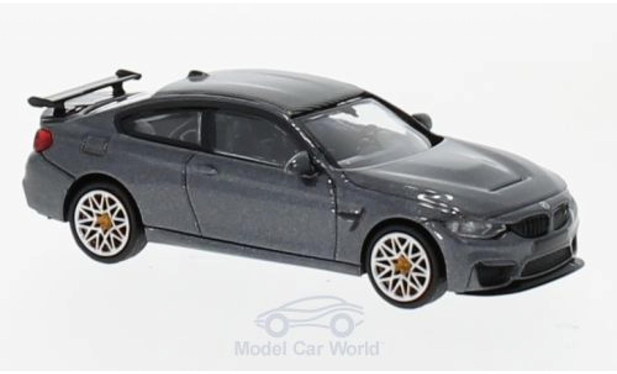 Bmw M4 1/87 Minichamps GTS metallic grey 2016 mit orangen Felgen diecast model cars