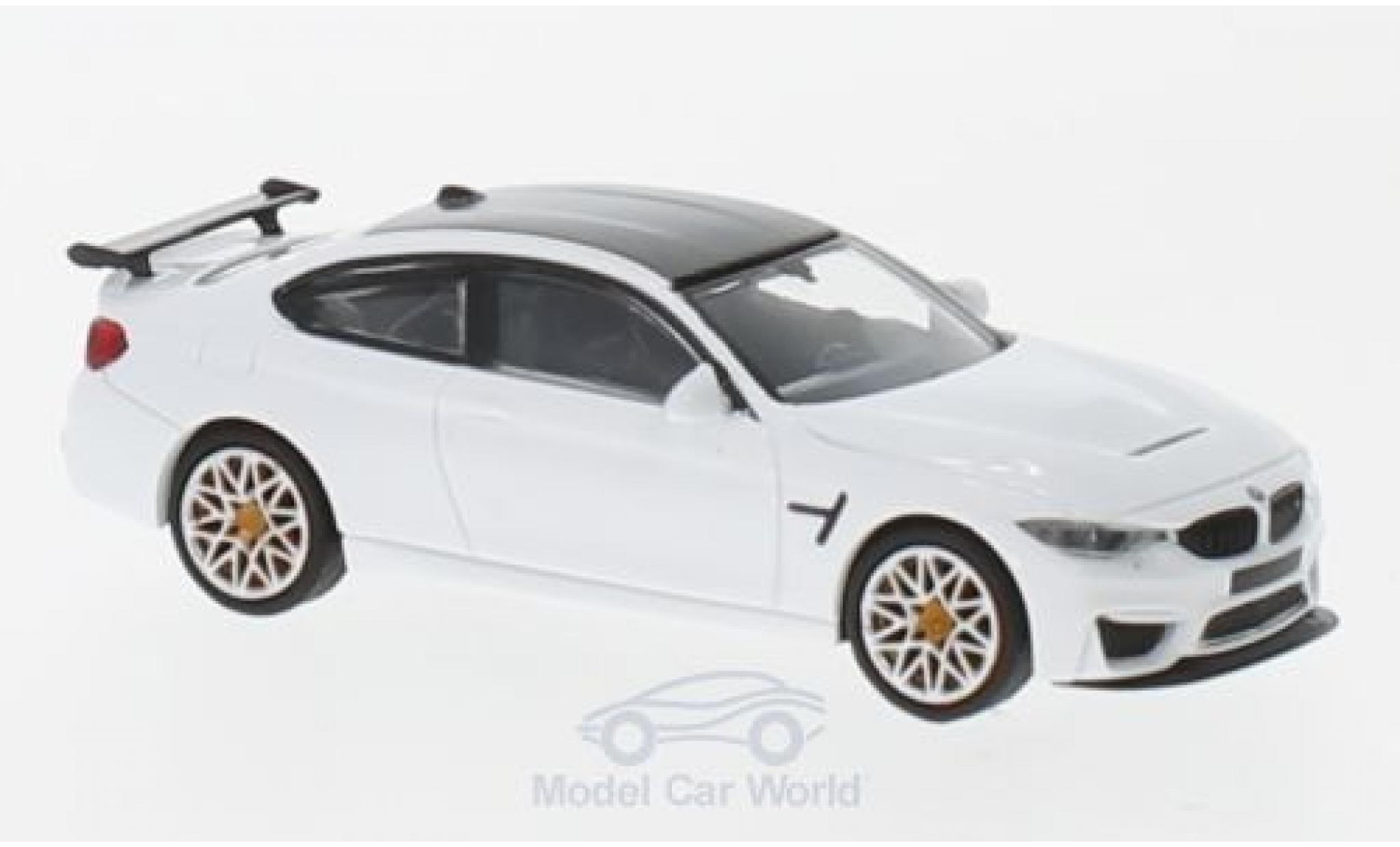 Bmw M4 1/87 Minichamps GTS white 2016 mit orangen Felgen diecast model cars