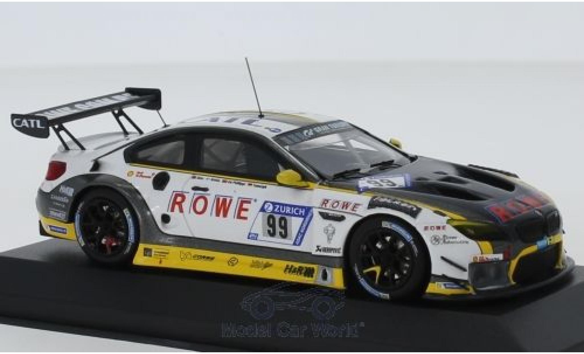 Bmw M6 1/43 Minichamps GT3 No.18 ROWE Racing 24h N&uuml;rburgring 2018 A.Sims/Krohn/C.de Phillippi/M.Tomczyk diecast model cars