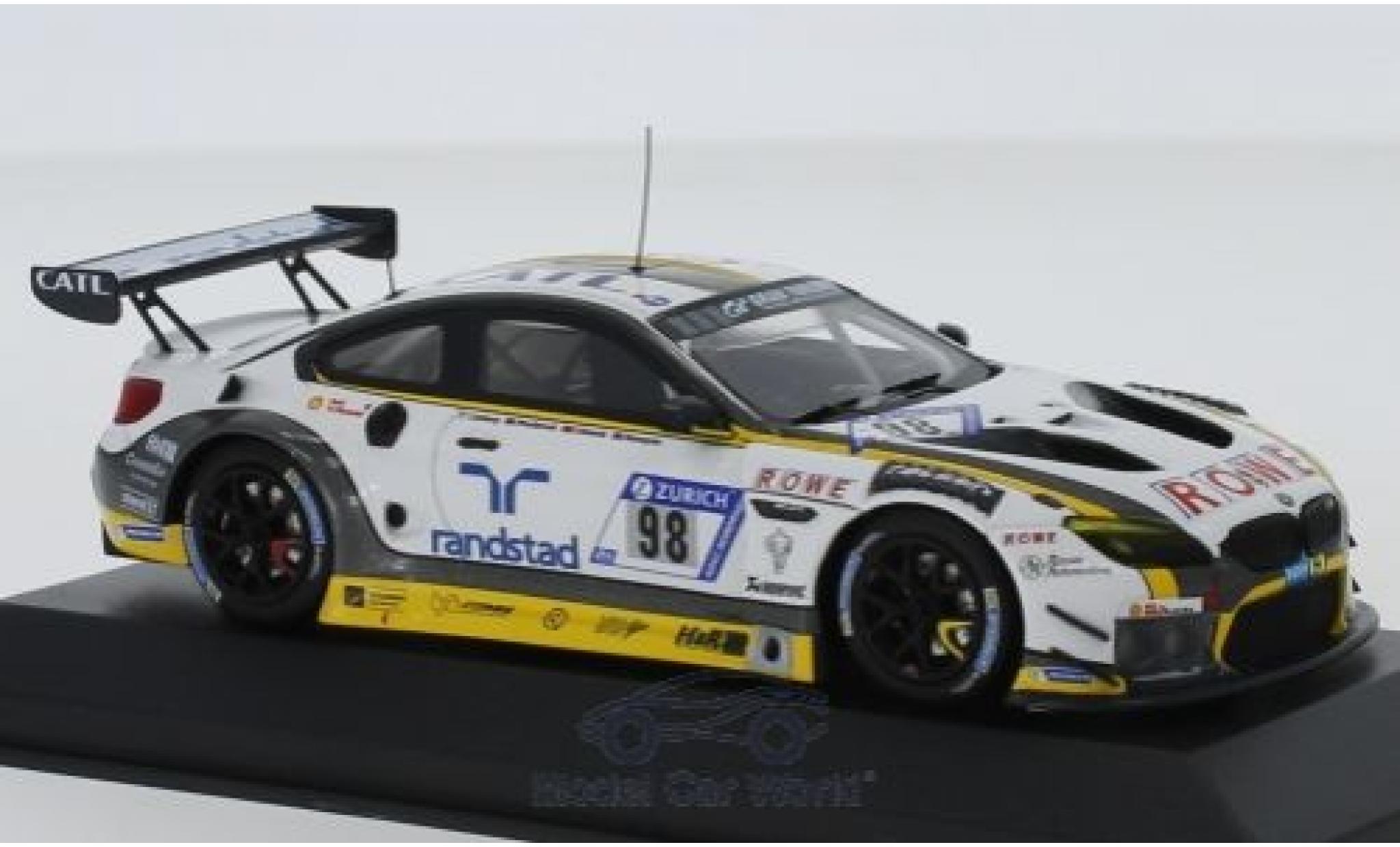 Bmw M6 1/43 Minichamps GT3 No.18 ROWE Racing 24h N&uuml;rburgring 2018 N.Catsburg/R.Westbrook/C.Edwards/S.Blomqvist diecast model cars