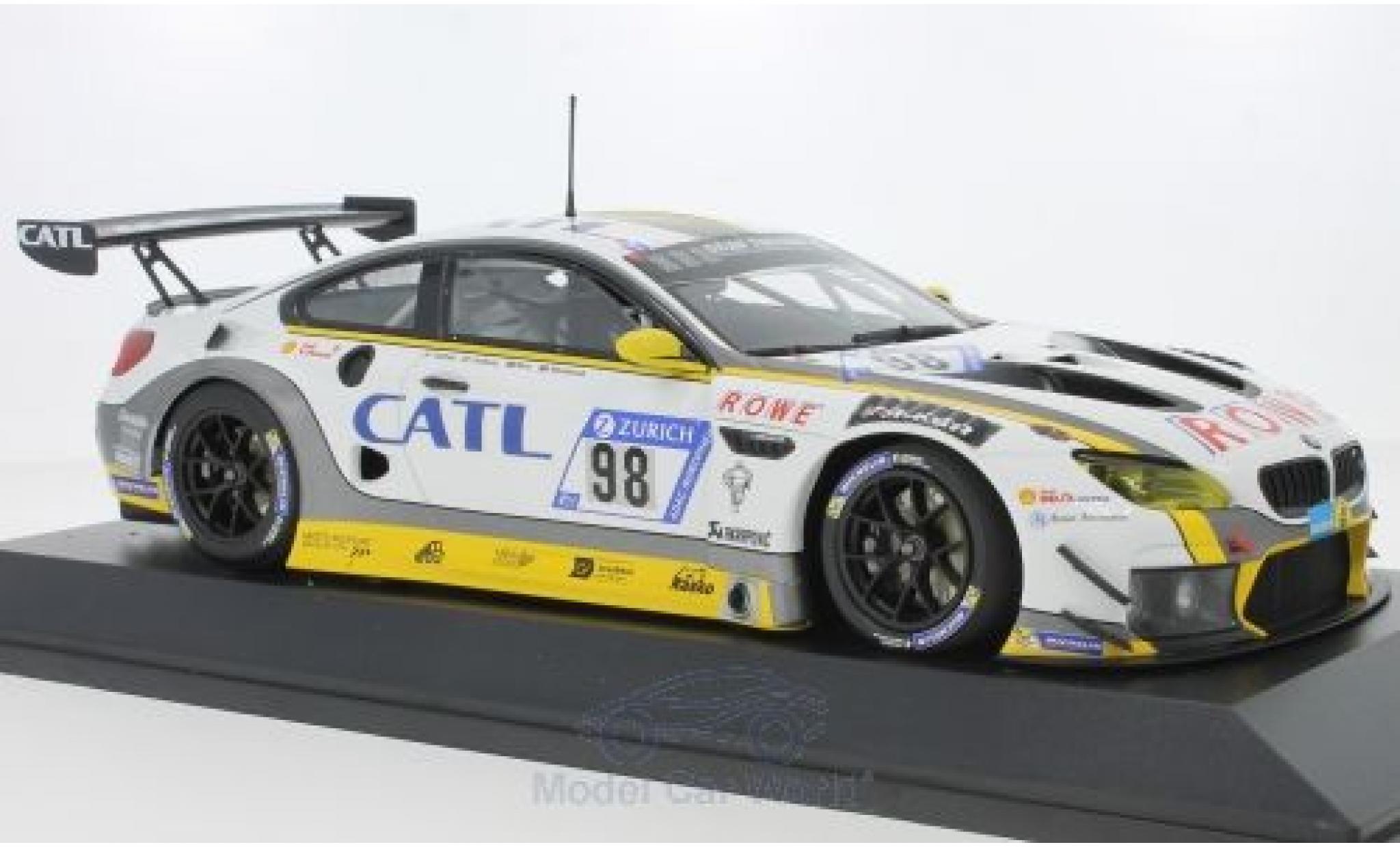 Bmw M6 1/18 Minichamps GT3 No.98 Rowe Racing 24h N&uuml;rburgring 2017 M.Palttala/N.Catsburg/A.Sims/R.Westbrook diecast model cars
