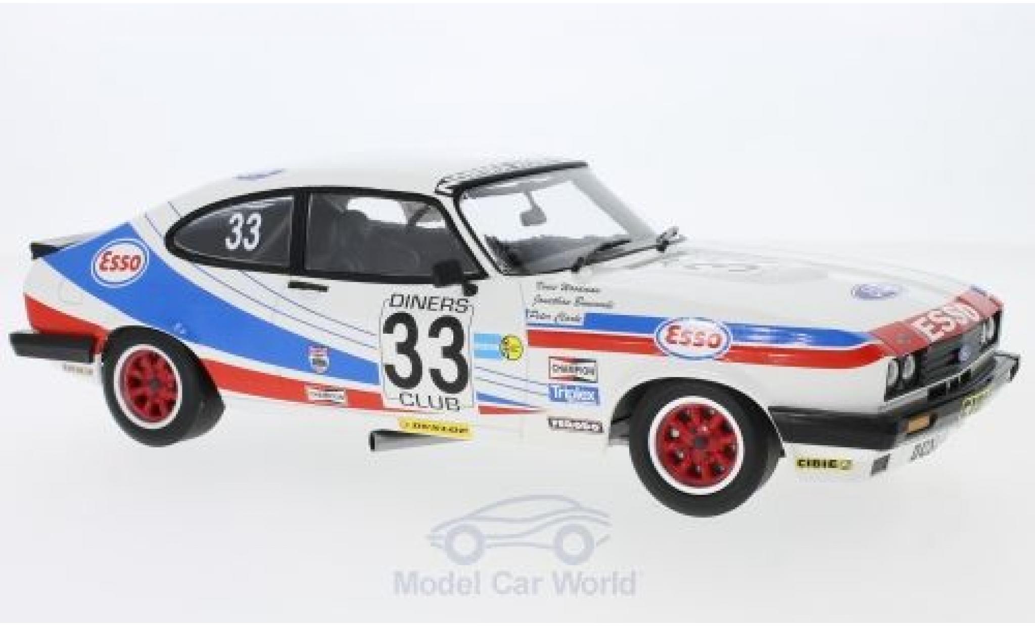 Ford Capri 1/18 Minichamps 3.0 No.33 V. M. Woodman 24h Spa 1981 V.Woodman/J.Buncombe/P.Clark diecast model cars