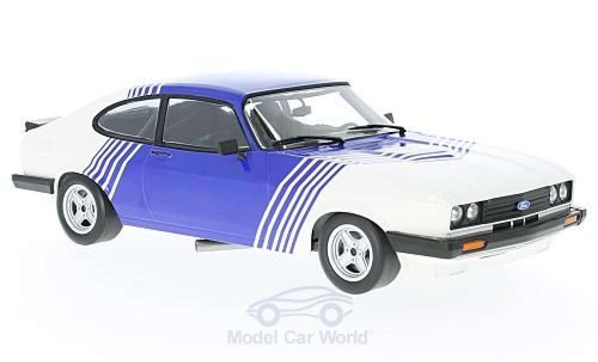 Ford Capri 1/18 Minichamps 3.0 white/blue 1978 diecast model cars
