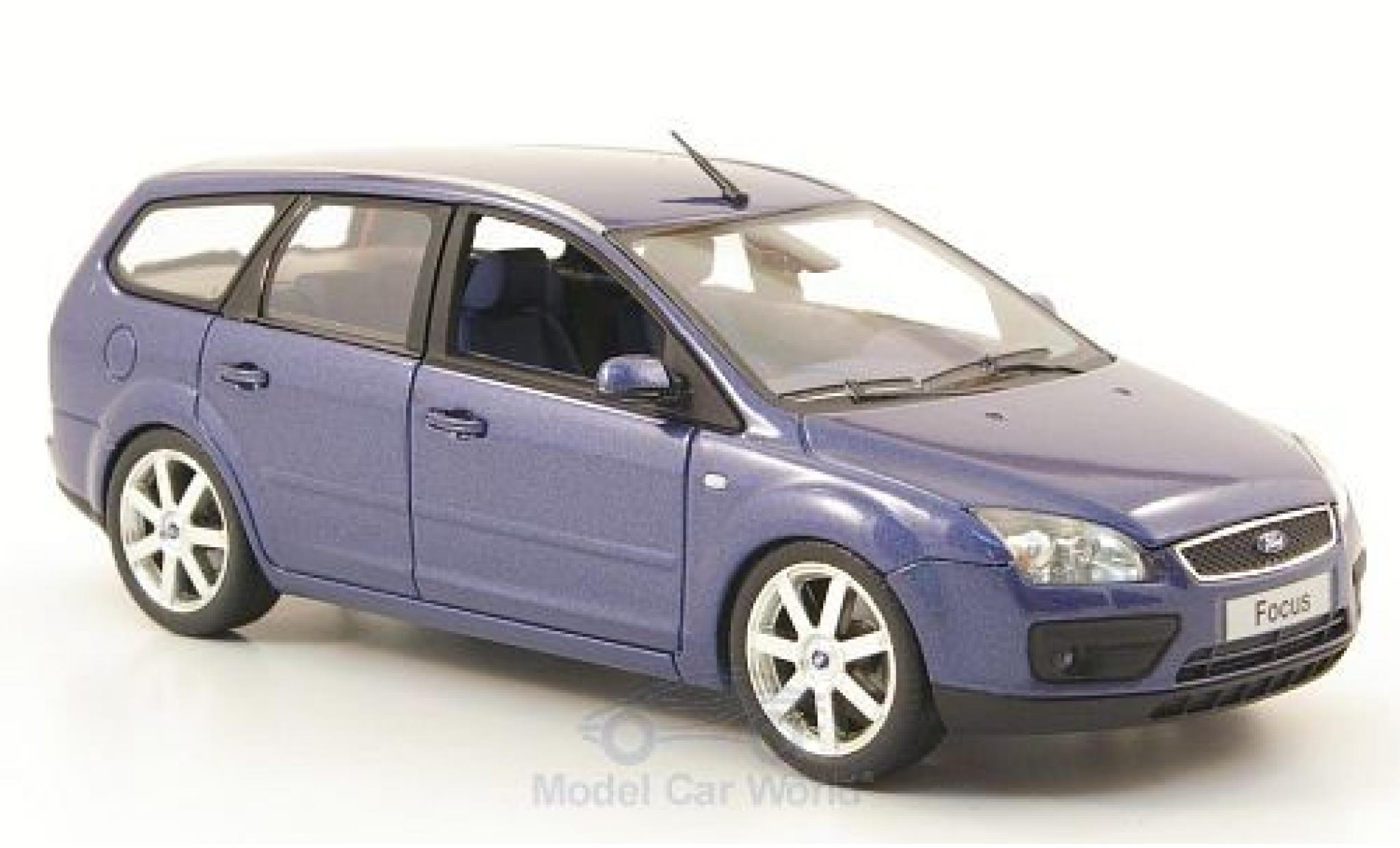 Ford Focus 1/43 Minichamps Turnier metallic blue 2006 diecast model cars