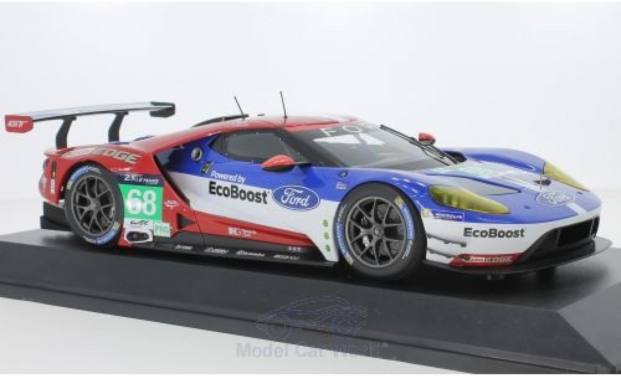 Ford GT 1/18 Minichamps No.68 Chip Ganassi Racing USA 24h Le Mans 2016 J.Hand/D.M&uuml;ller/S.Bourdais diecast model cars