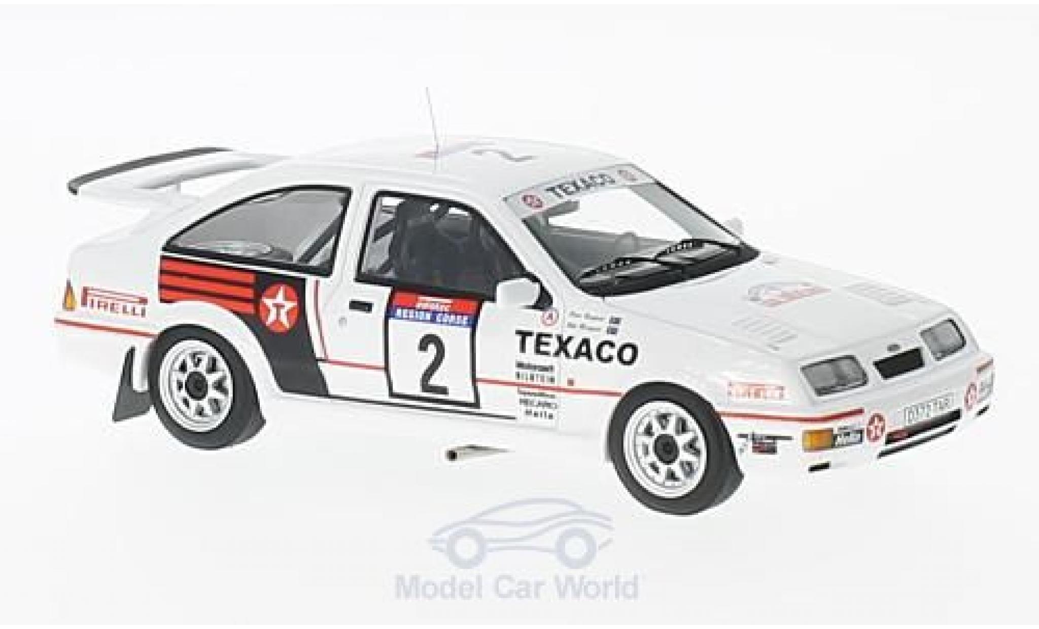 Ford Sierra Cosworth 1/43 Minichamps RS Cosworth No.2 Texaco Tour de Corse 1987 S.Blomqvist/K.Grundel diecast model cars