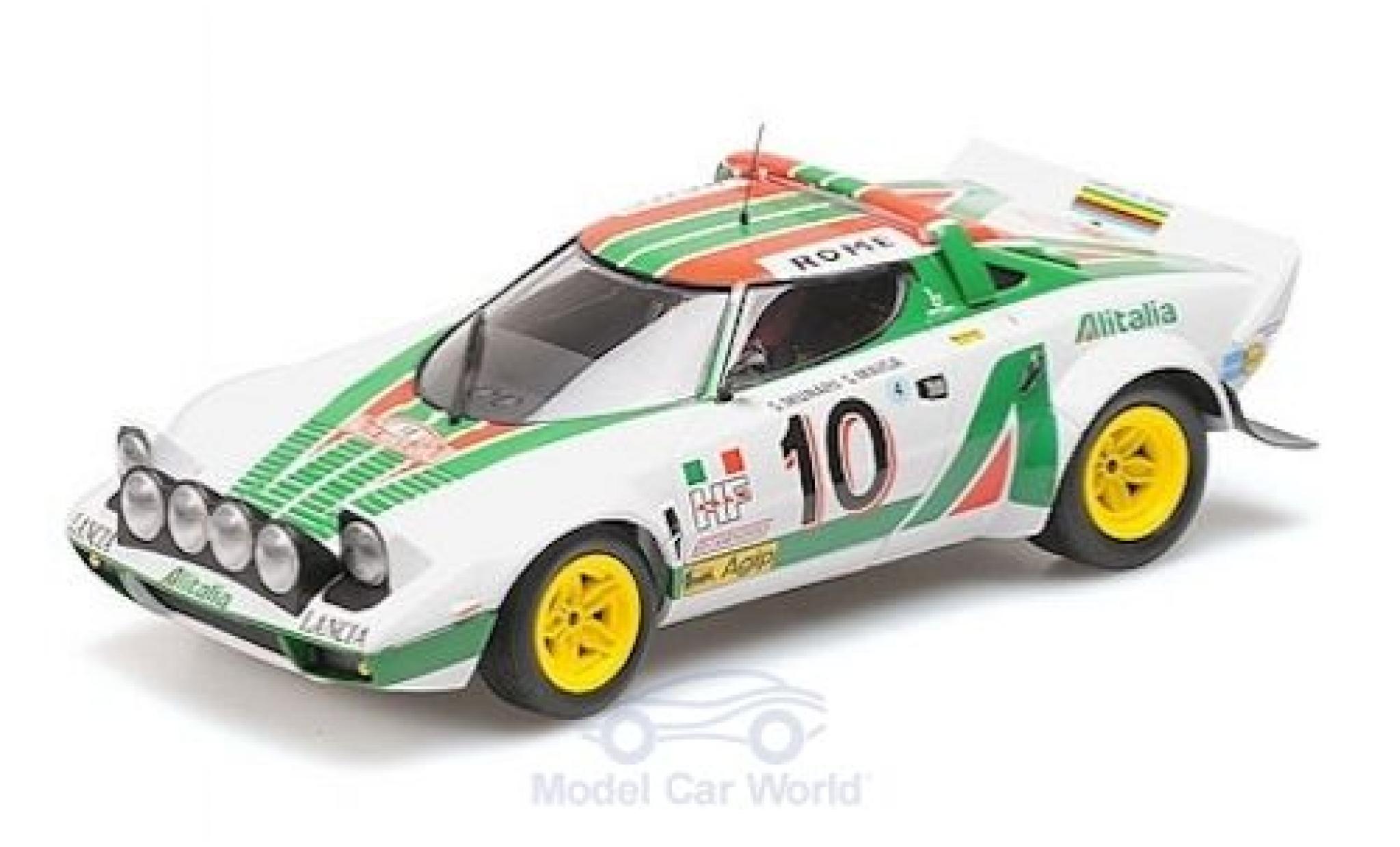 Lancia Stratos 1/18 Minichamps No.10 Alitalia Rally Monte Carlo 1976 S.Munari/S.Maiga diecast model cars