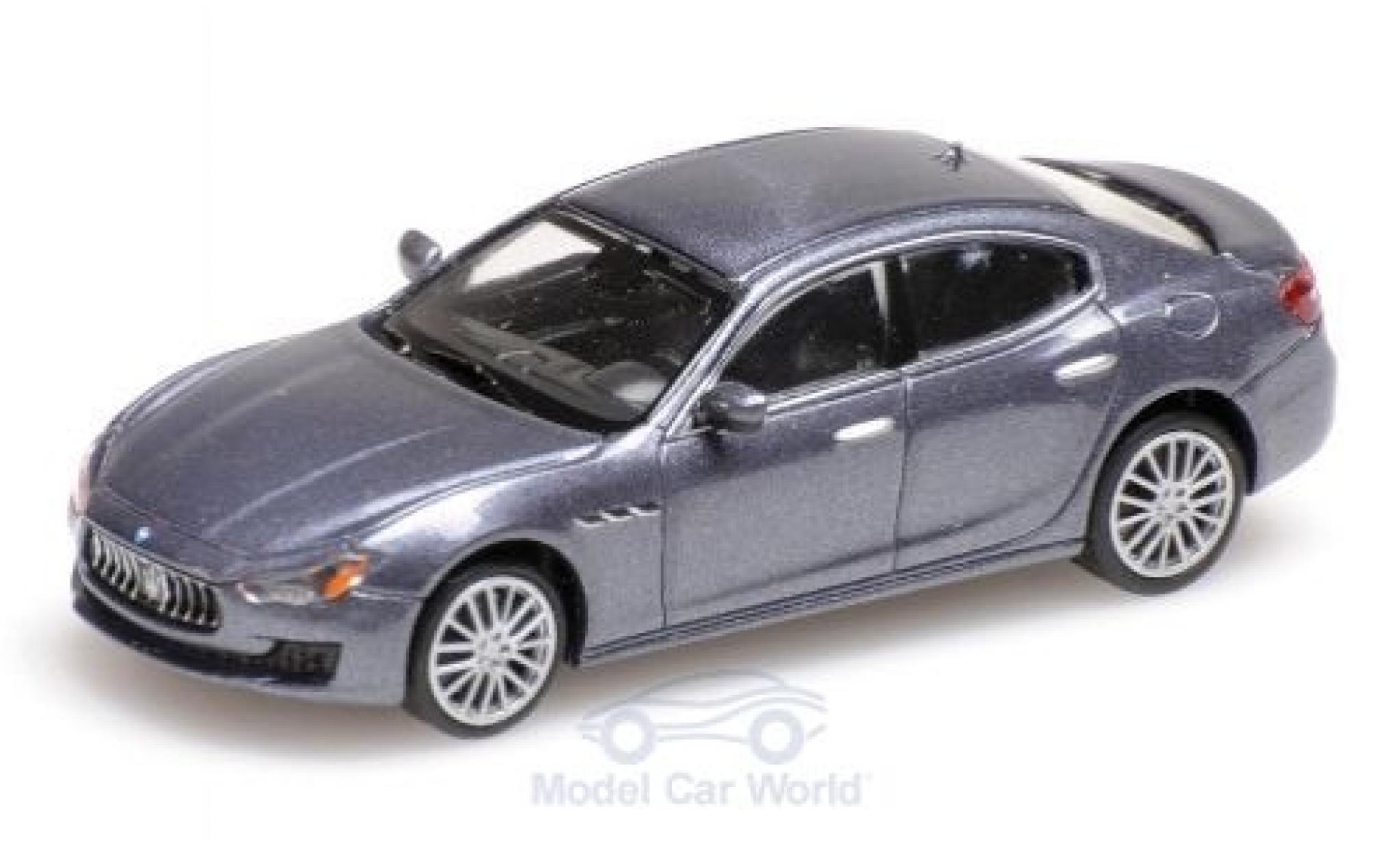 Maserati Ghibli 1/87 Minichamps metallic grey 2018 diecast model cars