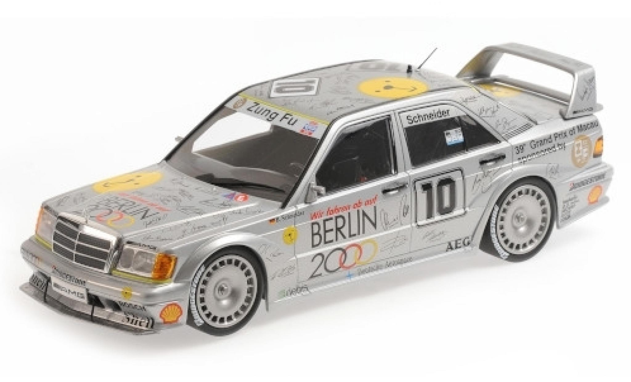 Mercedes 190 1/18 Minichamps E 2.5-16 EVO 2 No.10 Zung Fu Berlin 2000 Macau Guia Race 1992 B.Schneider diecast model cars