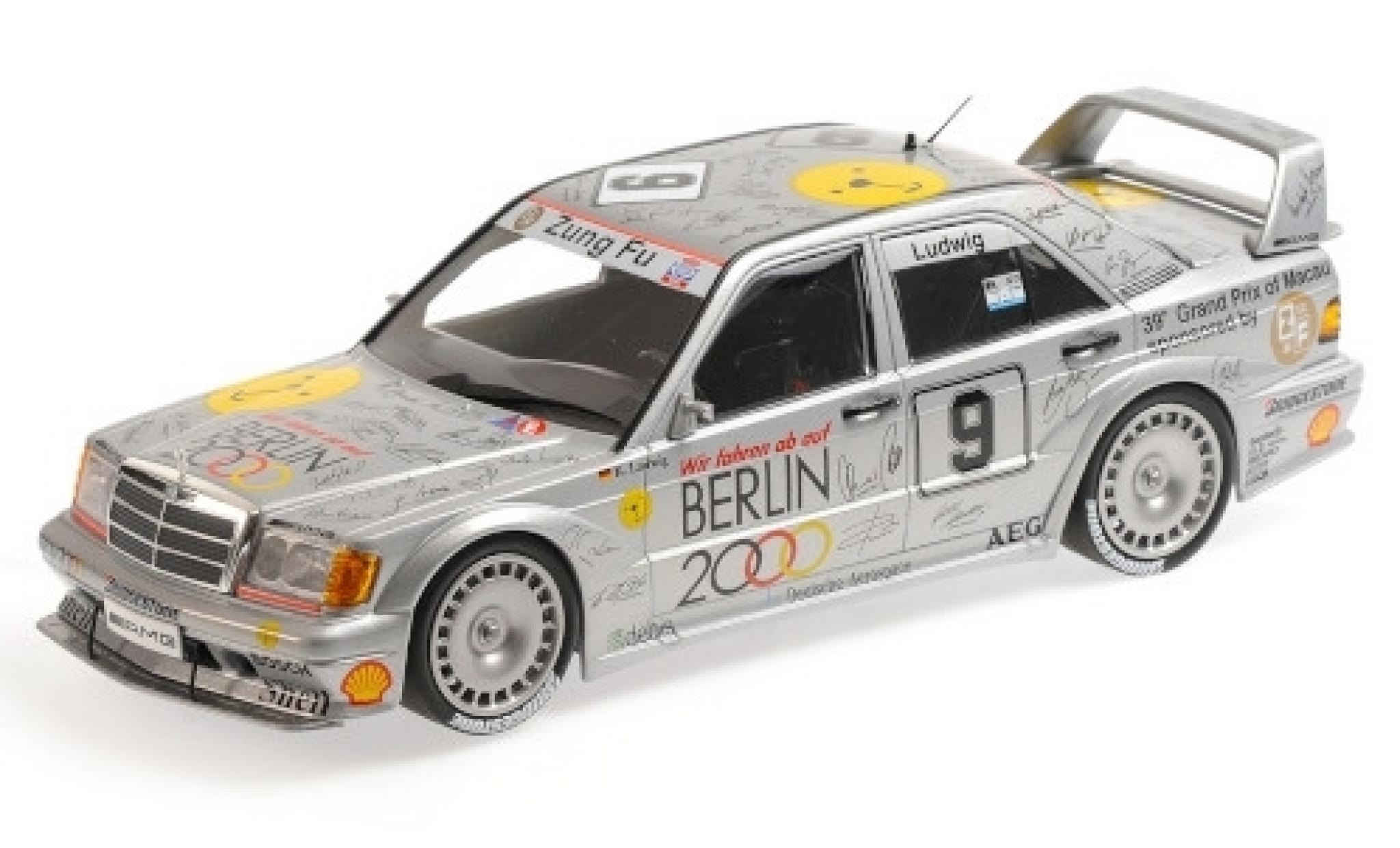 Mercedes 190 1/18 Minichamps E 2.5-16 EVO 2 No.9 Zung Fu Berlin 2000 Macau Guia Race 1992 K.Ludwig diecast model cars