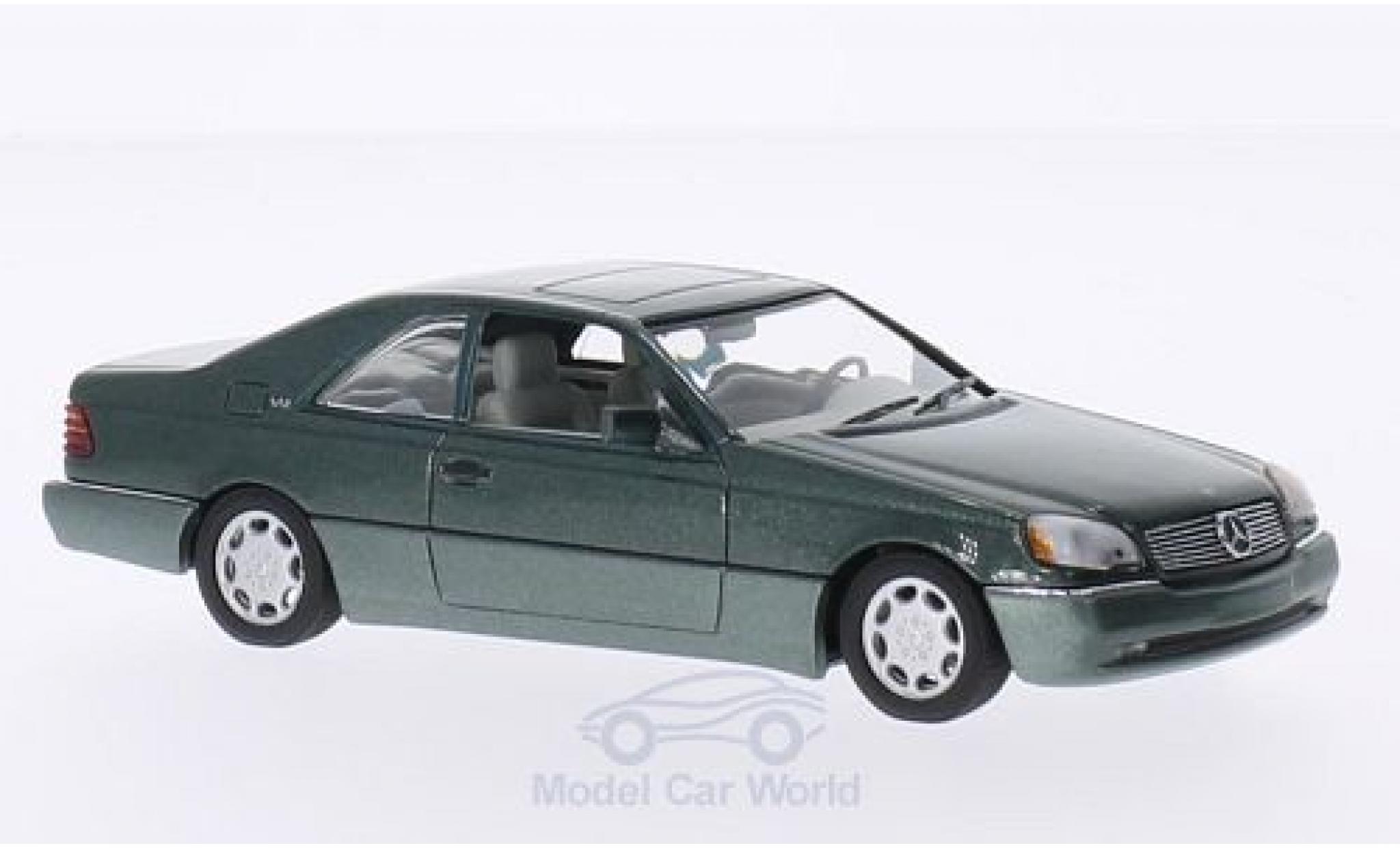 Mercedes 600 1/43 Minichamps SEC Coupe (C140) metallic green 1992 diecast model cars