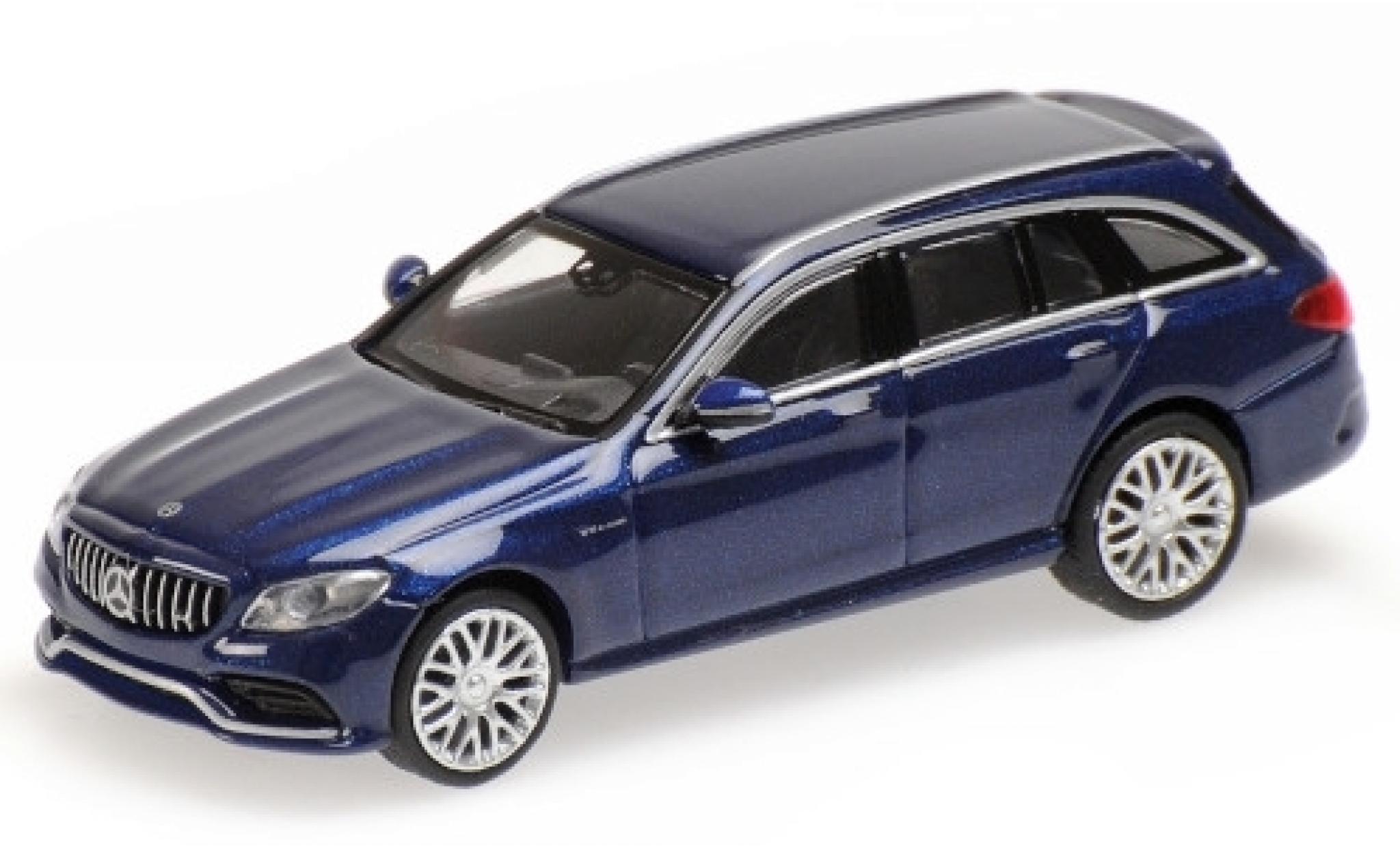 Mercedes Classe C 1/87 Minichamps AMG C63 T-Modell (S205) metallic blue 2019 diecast model cars