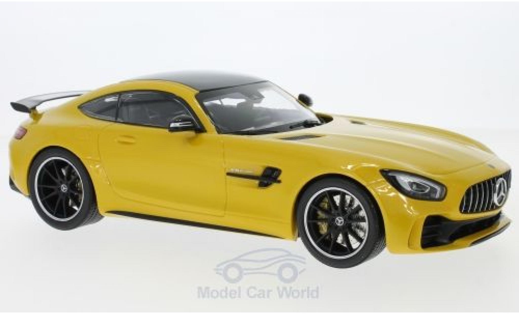 Mercedes AMG GT 1/18 Minichamps -R yellow/black 2017 diecast model cars