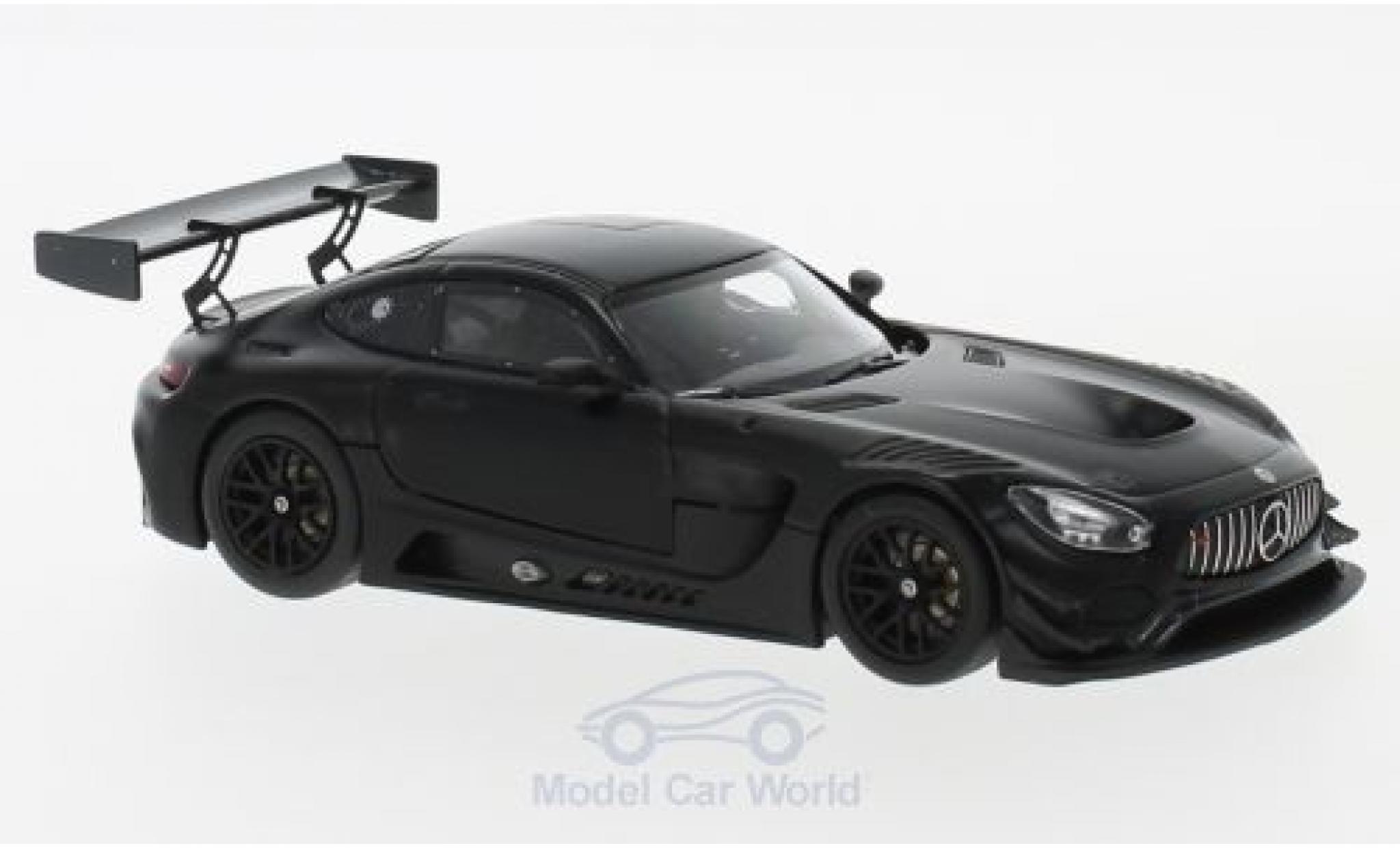 Mercedes AMG GT 1/43 Minichamps 3 matt-black 2017 Plain Body Version diecast model cars