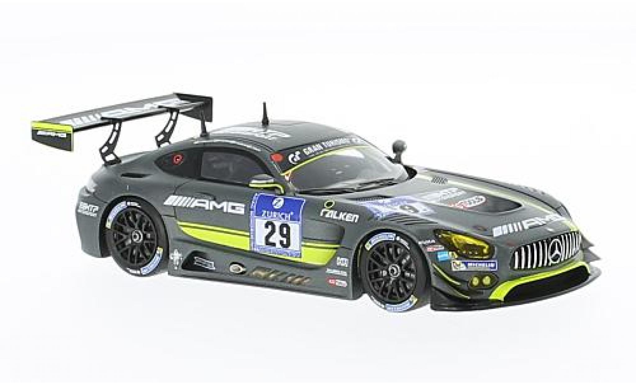Mercedes AMG GT 1/43 Minichamps 3 No.29 AMG-Team HTP Motorsport 24h N&uuml;rburgring 2016 C.Vietoris/M.Seefried/C.Hohenadel/R.van le Zande diecast model cars